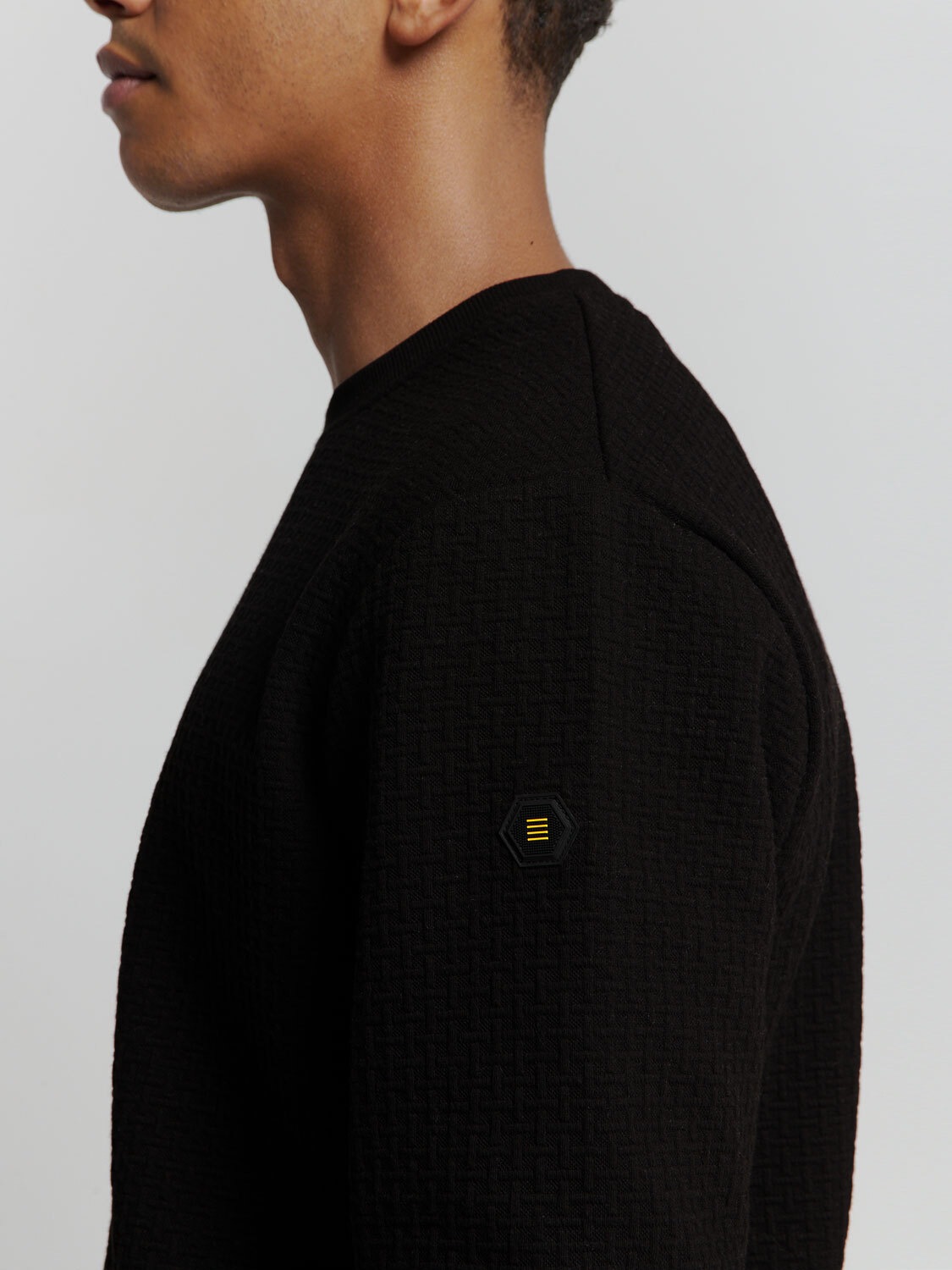 NO EXCESS Sweater »No Excess Jacquard Pullover mit Rundhalsausschnitt«