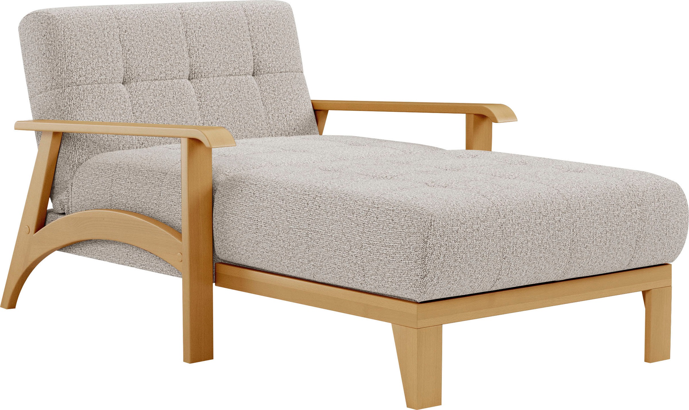 sit&more Recamiere »Billund«, Armlehnen aus eichefarbigem Buchenholz, verschiedene Bezüge und Farben