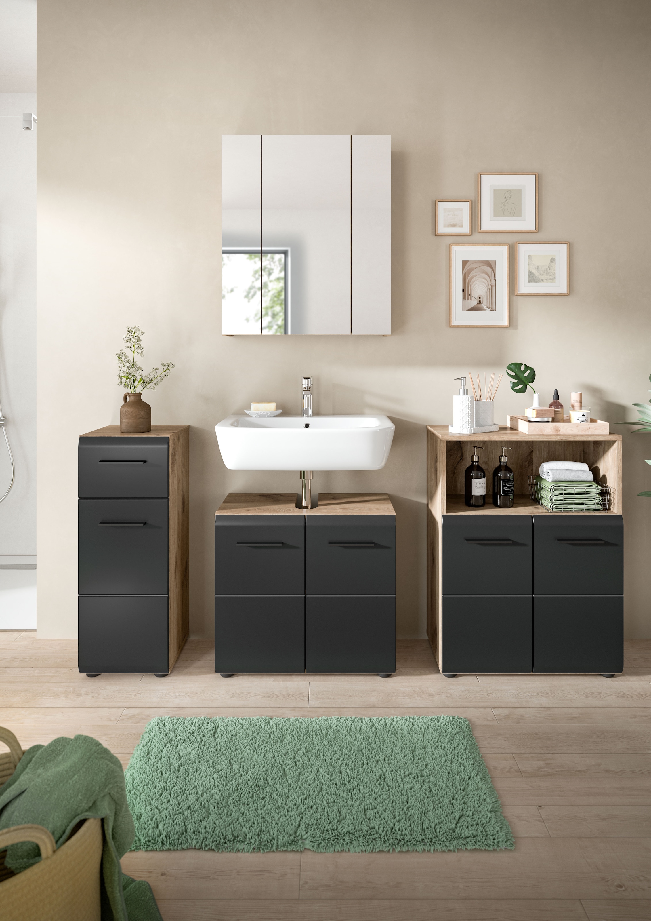 INOSIGN Badmöbel-Set "FLORENZ, TOPSELLER, 4-teilige Badkombination, hochwer günstig online kaufen