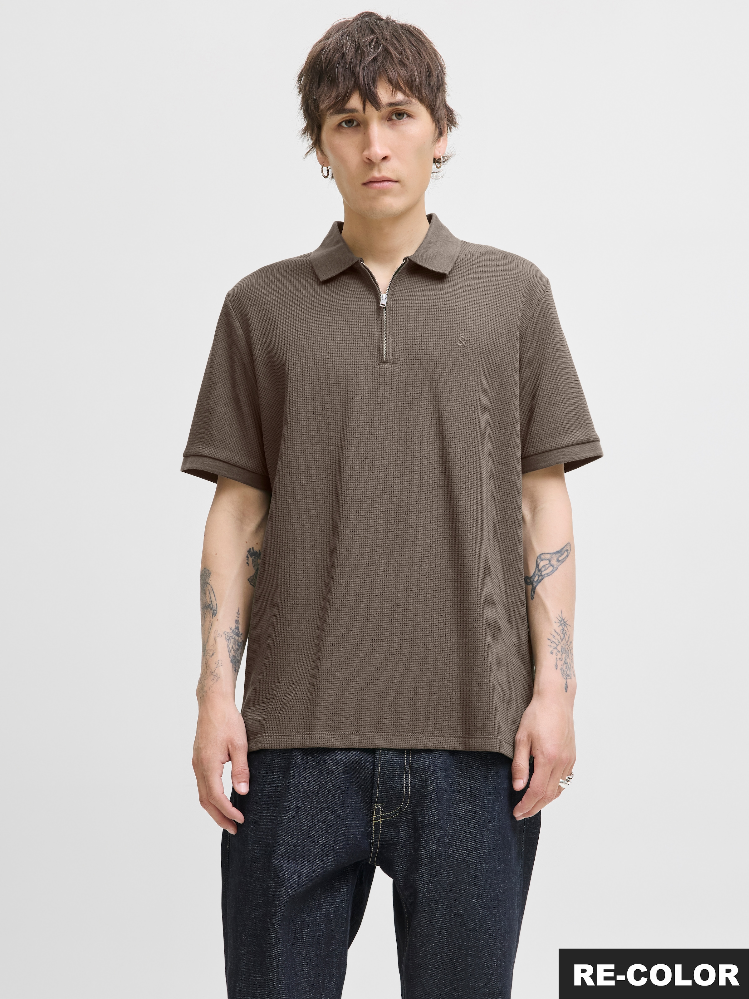 Jack & Jones Poloshirt JJEAUSTIN ZIP POLO SS NOOS mit Polokragen günstig online kaufen