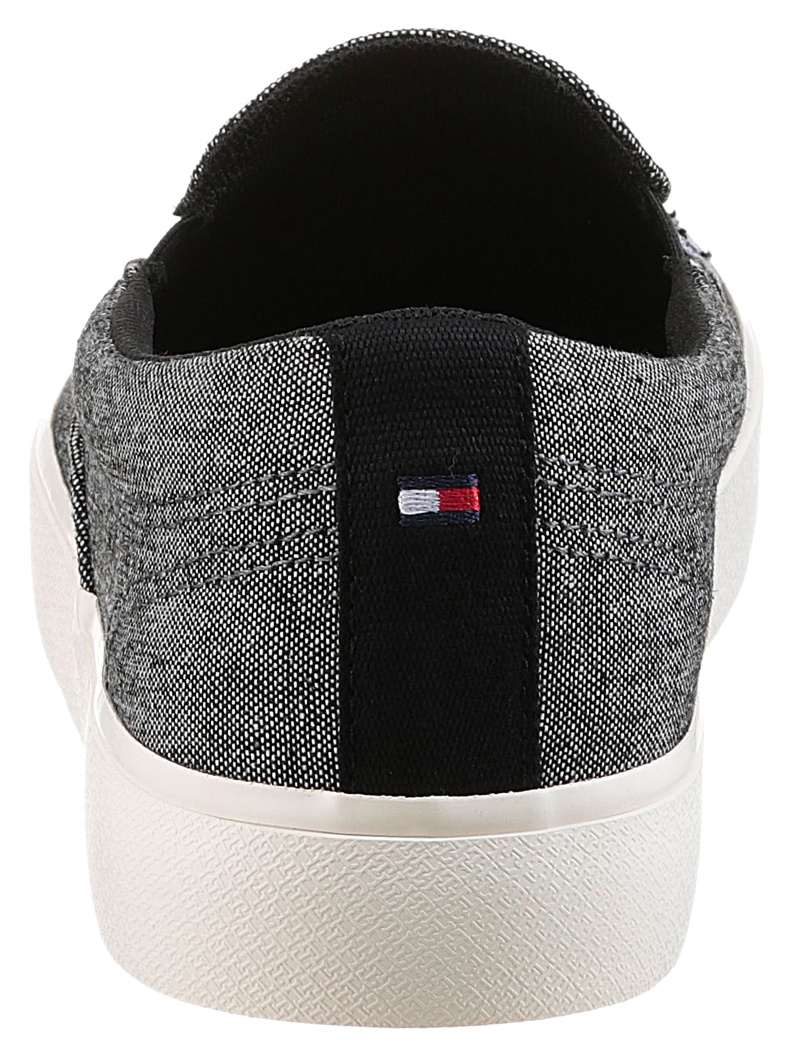 Tommy Hilfiger Slip-On Sneaker »TH HI VULC LOW SLIP ON CH«, Freizeitschuh, Schlupfschuh, Halbschuh mit seitlichen Gummizügen