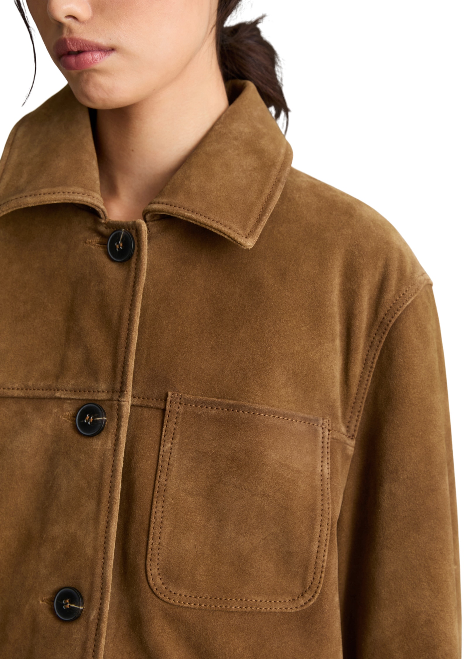 Marc O'Polo DENIM Lederjacke »aus hochwertigem Rinderspaltleder«