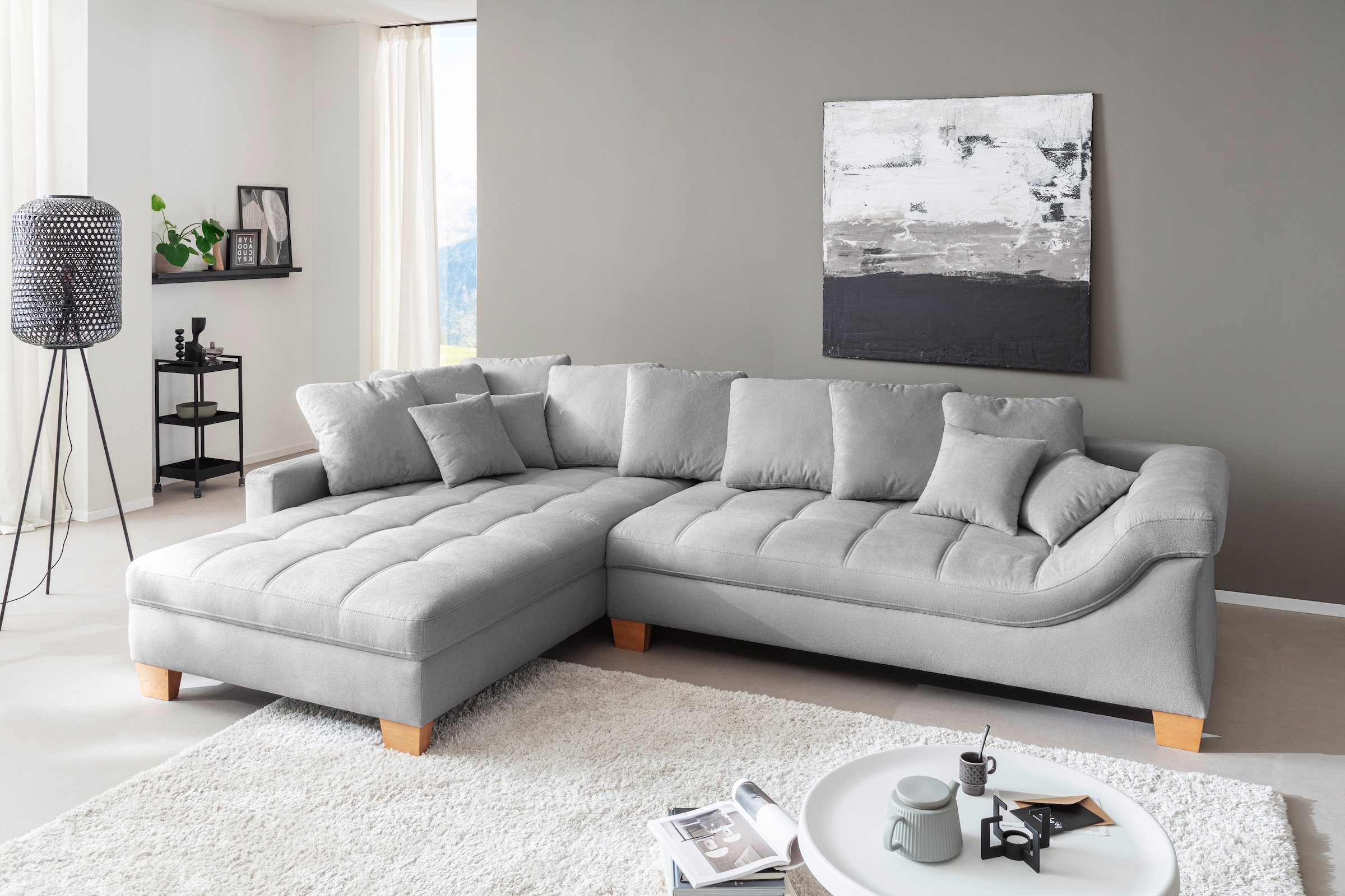 Mr. Couch Ecksofa "Bologna, L-Form, mit Kaltschaum", bis 140 kg pro Sitzpla günstig online kaufen