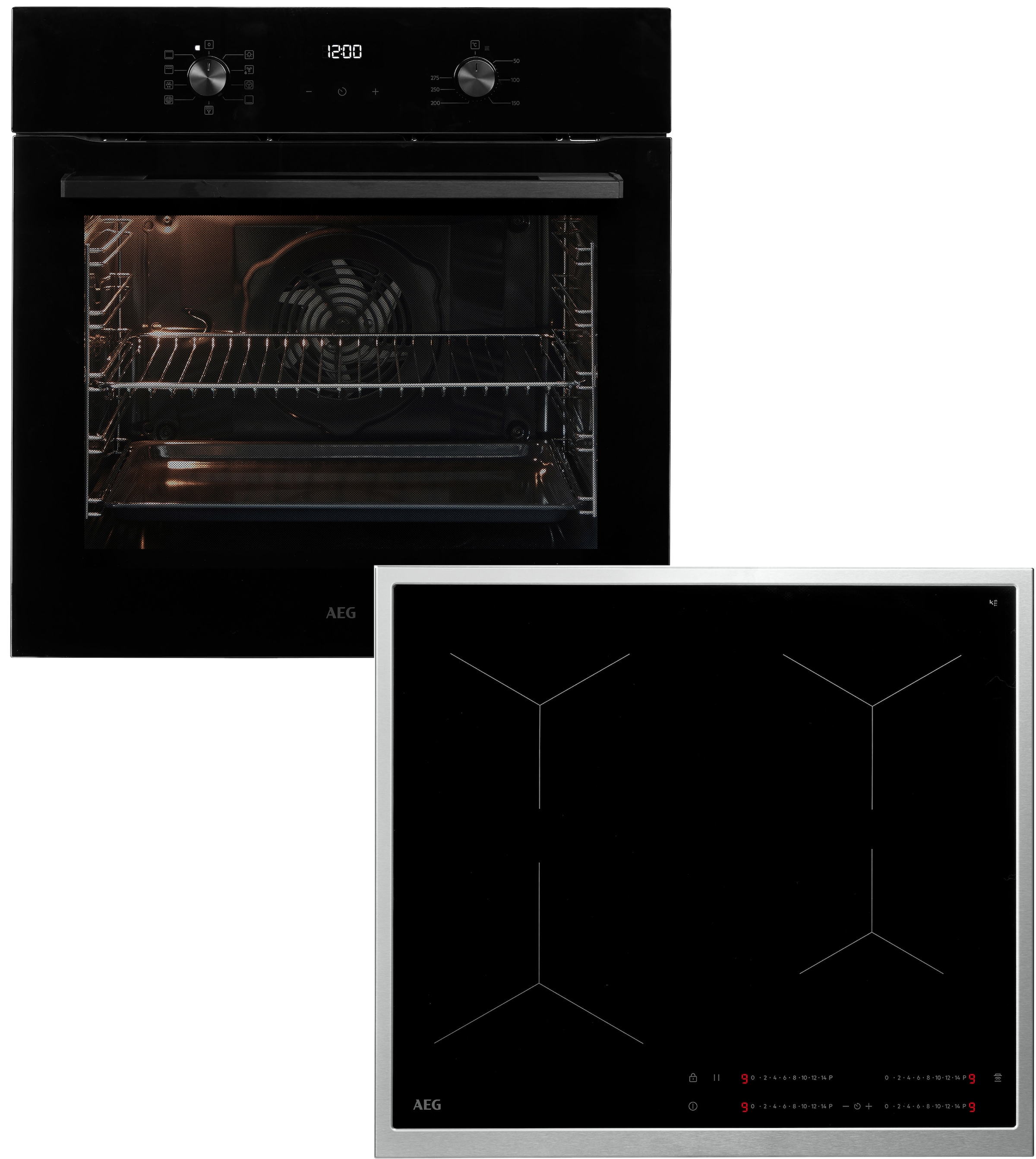 AEG Backofen-Set "HH24BSIB" Aqua Clean Autarker Backofen & Induktionskochfe günstig online kaufen