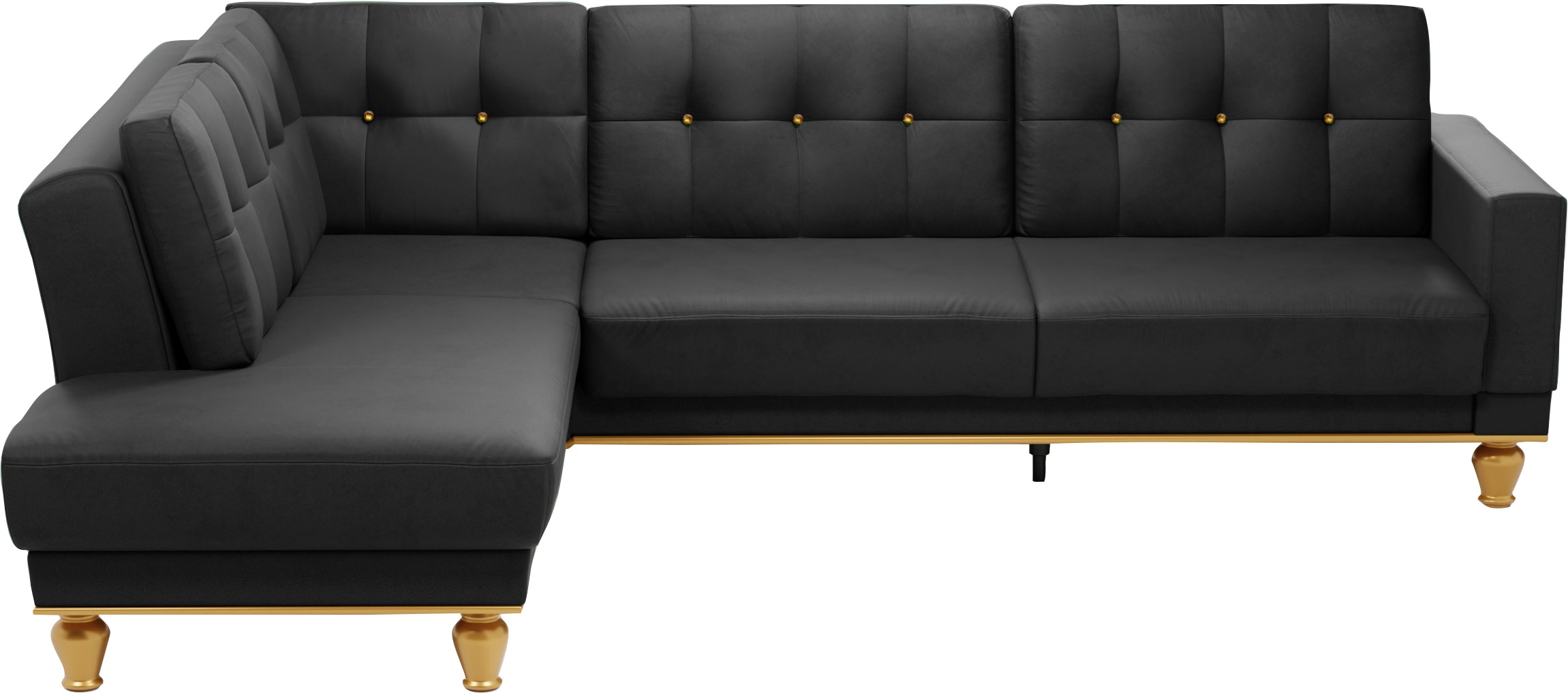 sit&more Ecksofa »Orient 5 L-Form«, mit Strass-Stein, wahlweise mit Bettfunktion und Bettkasten