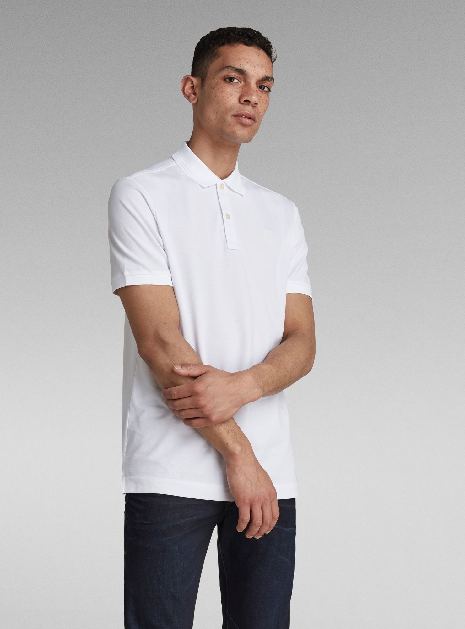 G-star Polo à Manches Courtes Dunda Slim White S Homme