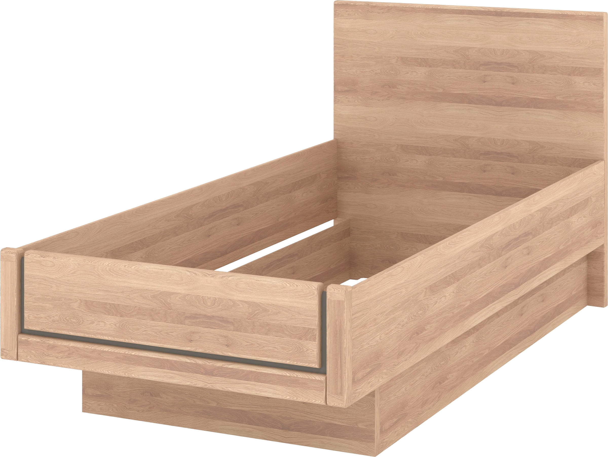 Musterring Holzbett »Sorrent, Bettgestell, Bettrahmen, teilmassiv Eiche« MADE IN GERMANY,  Eiche teilmassiv, Liegehöhenverstellung, in schwebender Optik