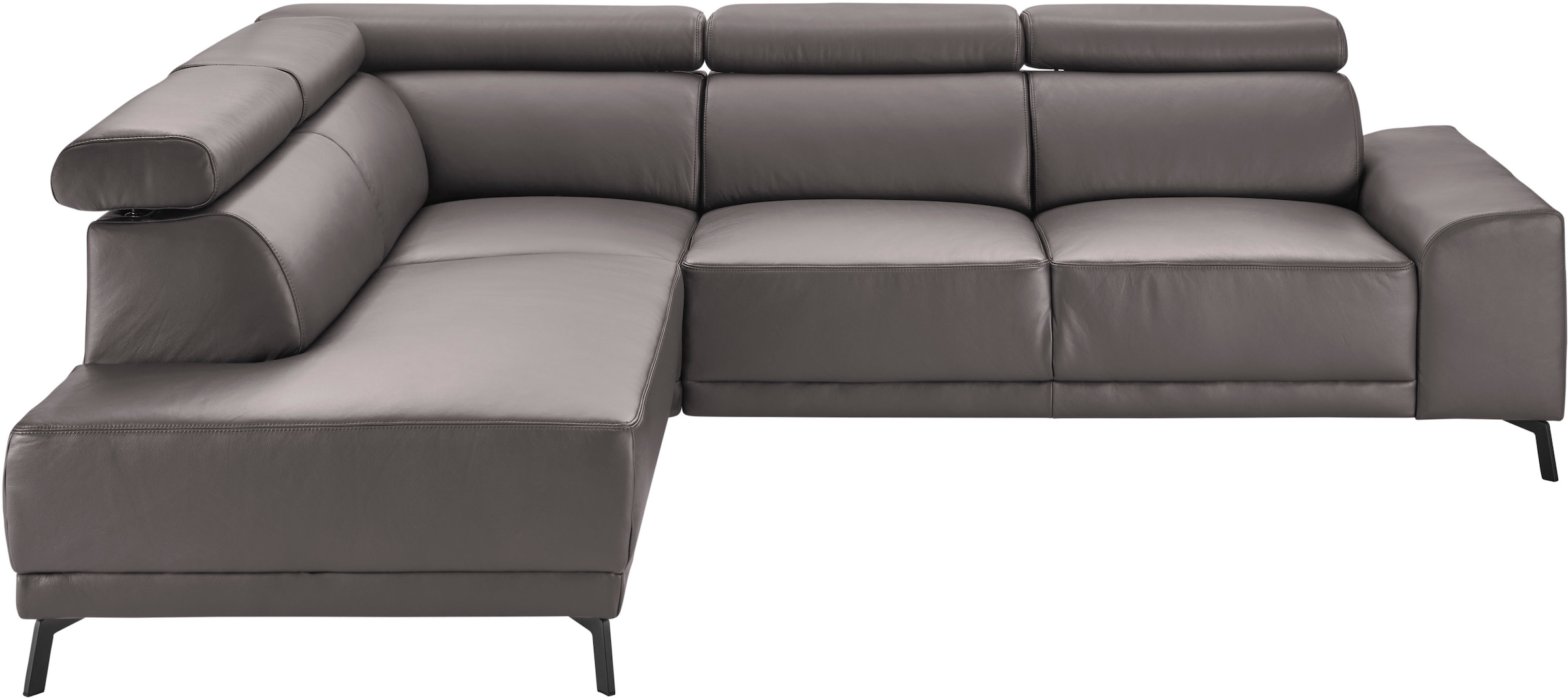 3C Candy Ecksofa »Greve modern und bequem, inkl. manueller Kopfteilverstellung, L-Form«, wahlweise mit motorischem Sitzvorzug