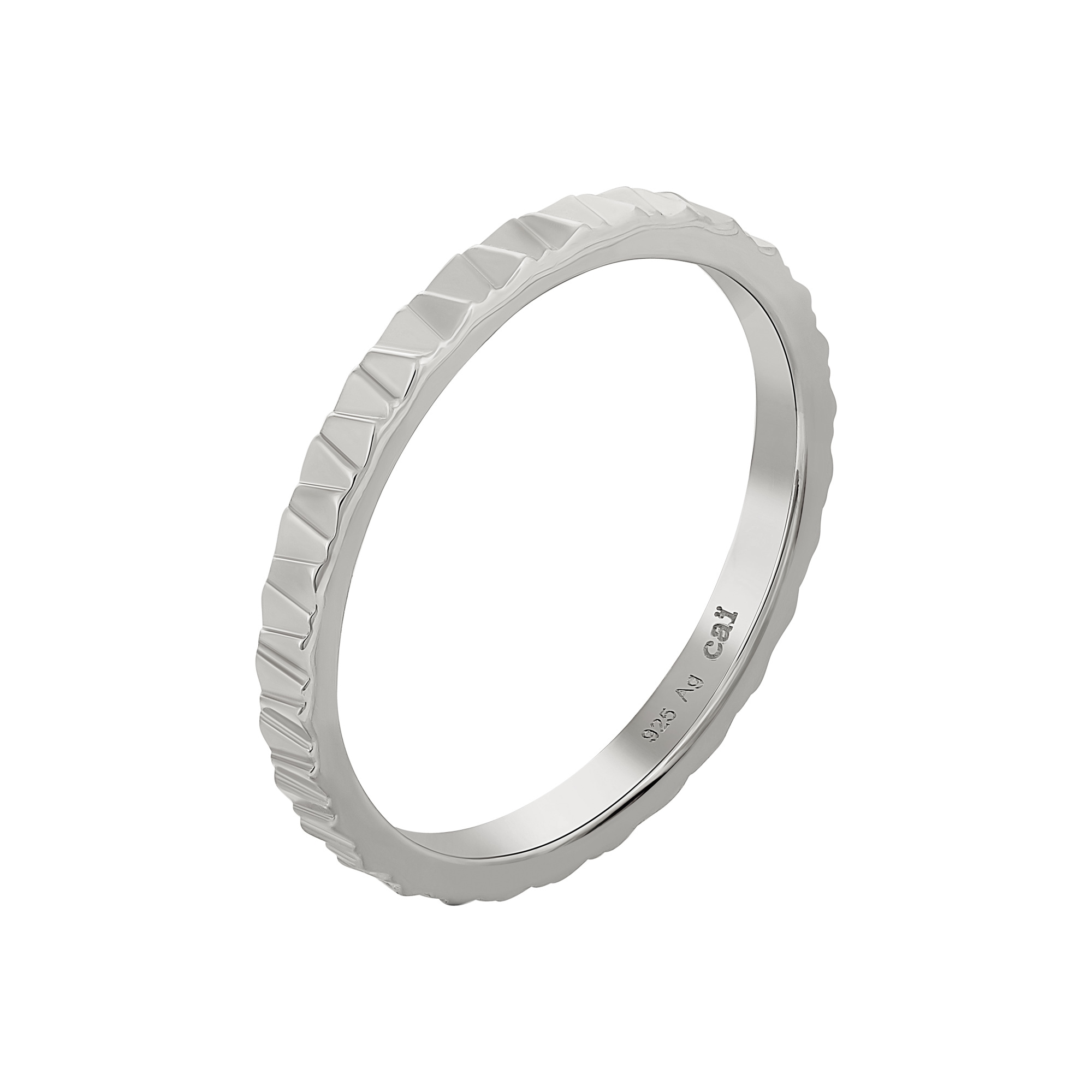 CAÏ Silberring »925 Silber rhodiniert Muster Stacking«, Stufenmuster kaufen
