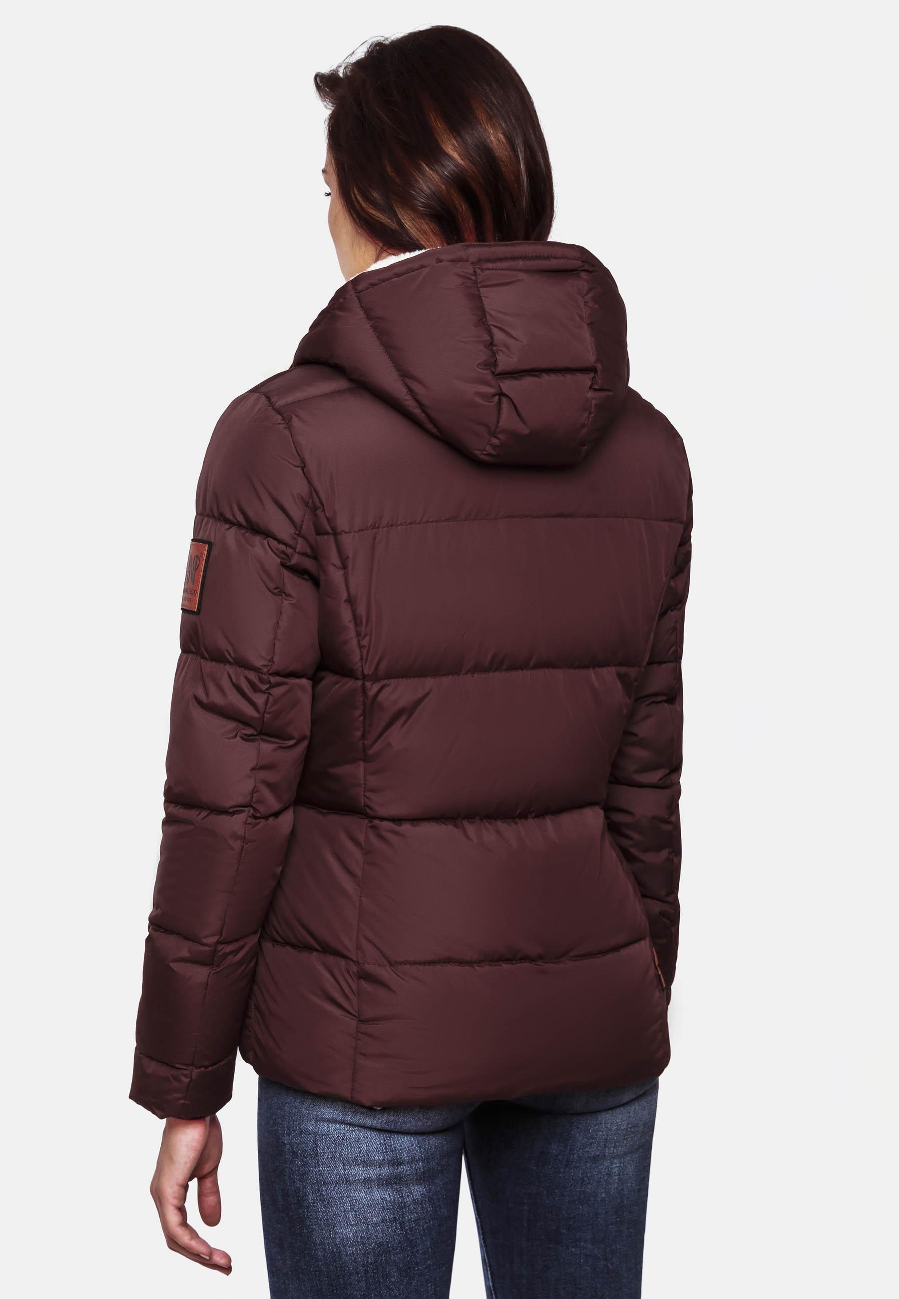 Navahoo Winterjacke »Megan«, mit Kapuze, stylische Damen Steppjacke mit Teddyfutter