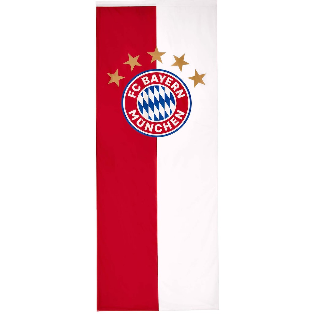 FC Bayern Fahne »FC Bayern München Bannerfahne mit 5 Sterne Logo, 120x300 cm«