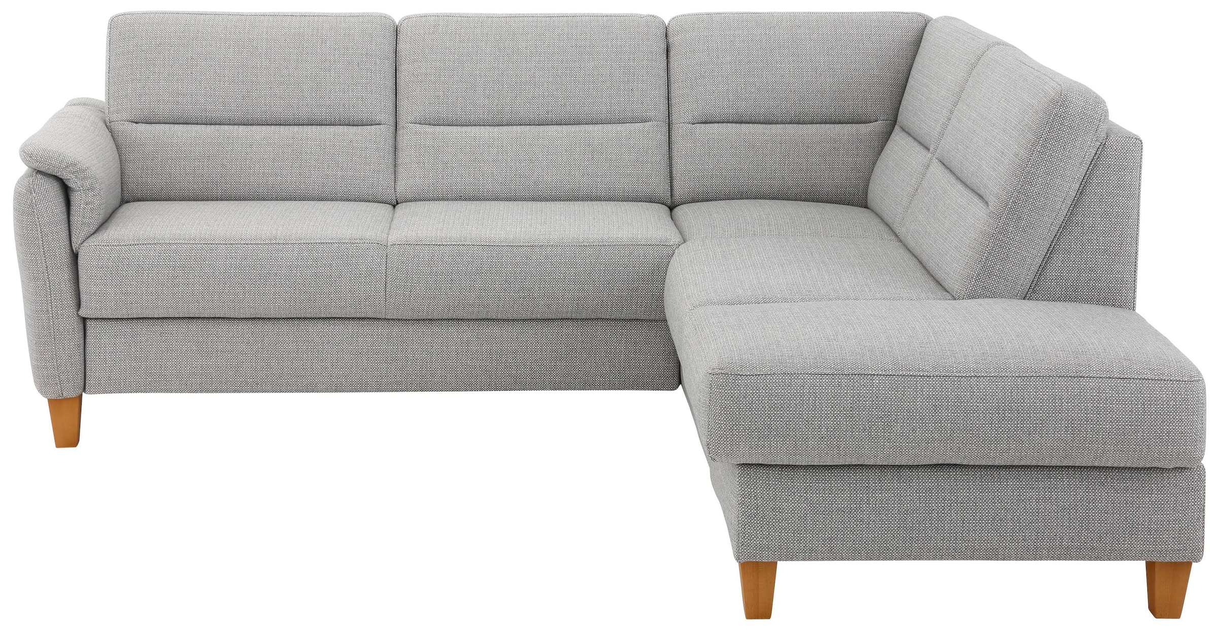 Home affaire Ecksofa "Palmera, L-Form, B: 236 cm, Bettfunktion & Bettkasten wählbar" Federkern-Polsterung, Sitzhöhe 48 cm, handgefertigt, stilvolles Design