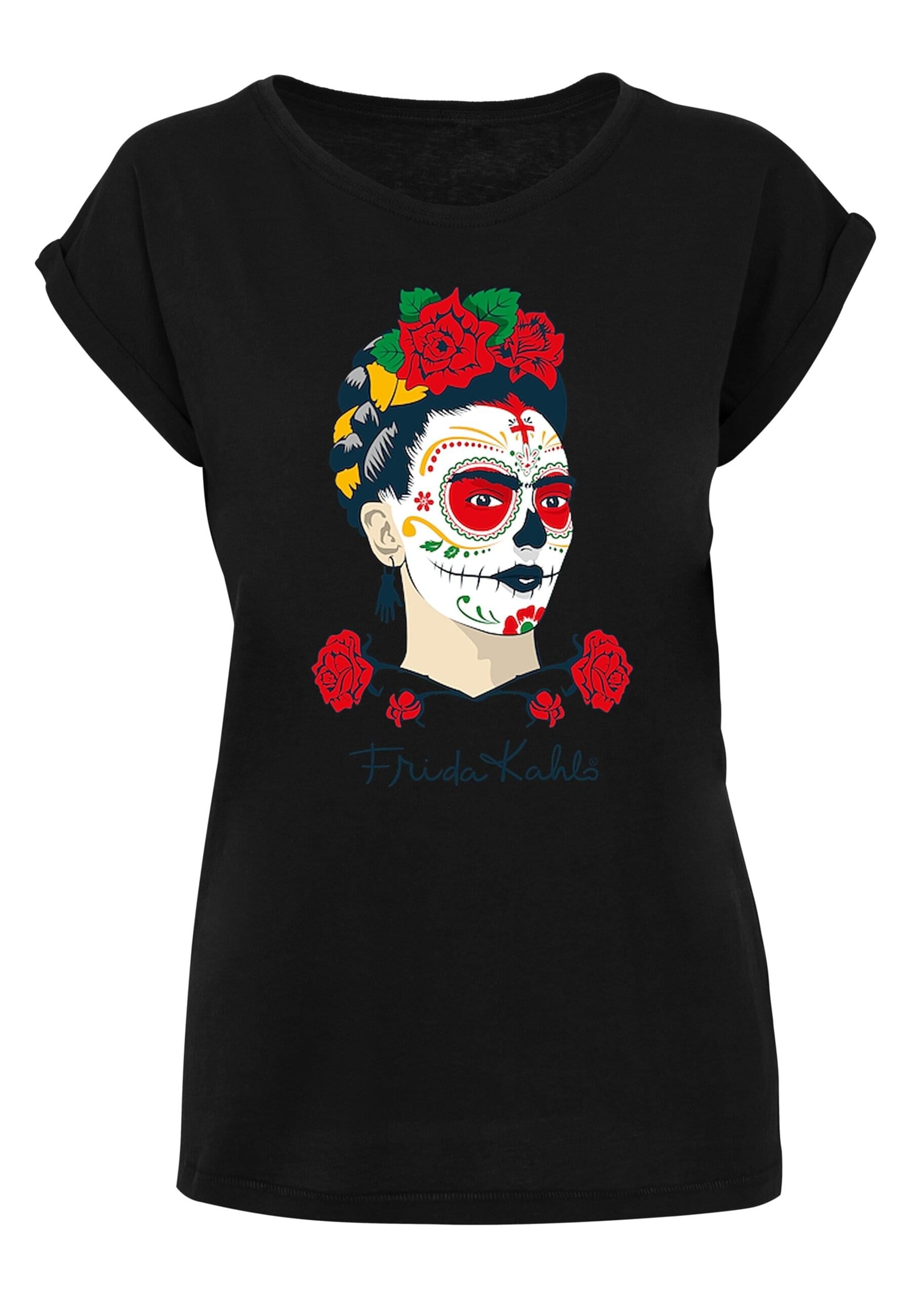 T-Shirt »Merchcode Damen Ladies Frida Kahlo - Dia de los muertos T-Shirt«, (1 tlg.)