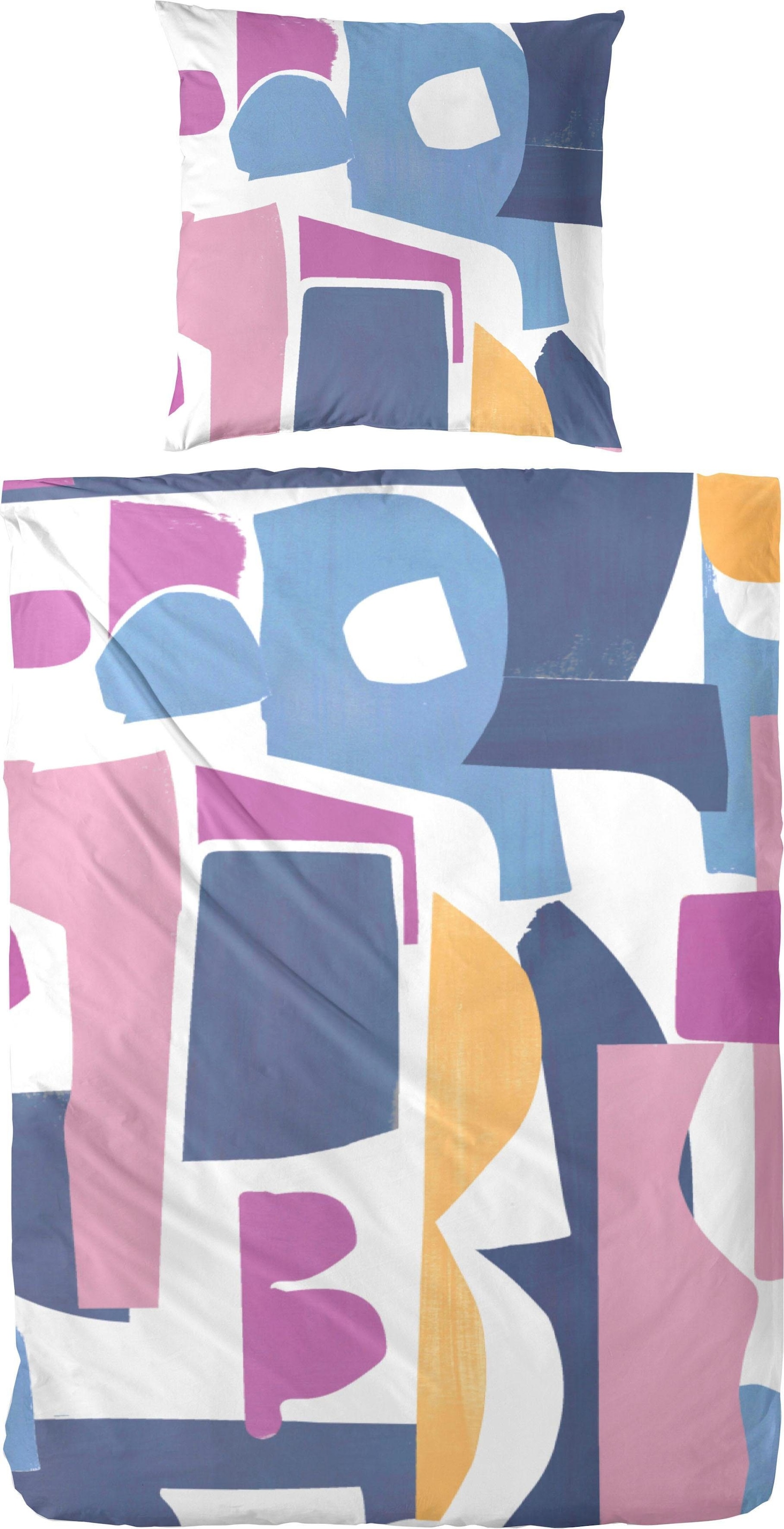Primera Bettwäsche "puzzle" 2 Stk. mit strukturierten und kunstvoll angeord günstig online kaufen