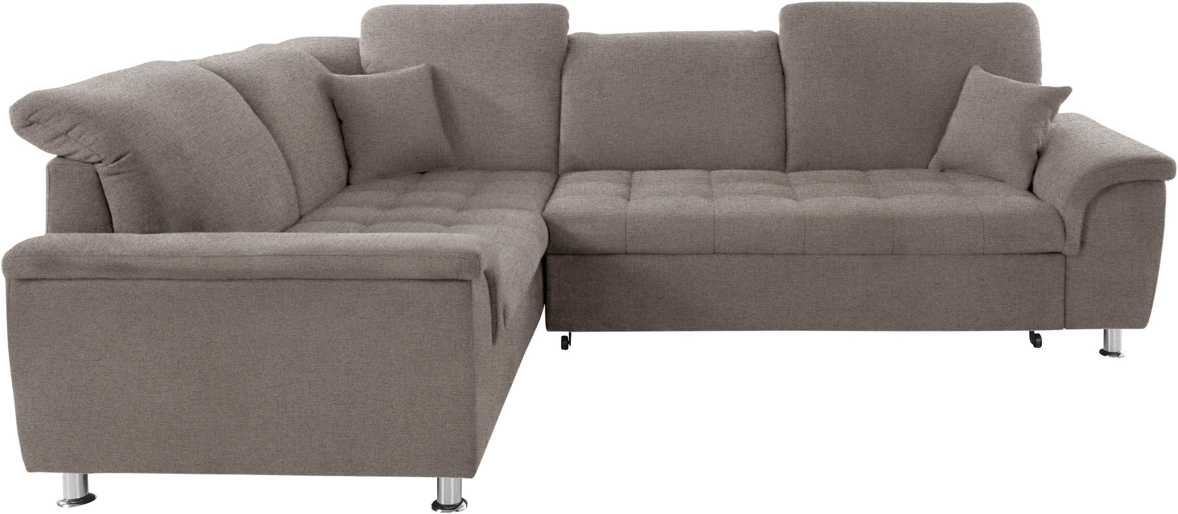 DOMO collection Ecksofa "Franzi, zeitlos und elegant, moderne Sitzheftung, günstig online kaufen