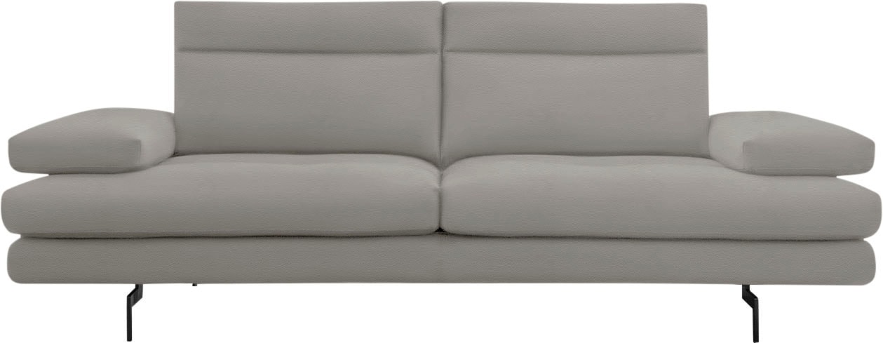 CALIA ITALIA 3,5-Sitzer "Toby Wing, 228 cm breit, italienisches Designsofa, Megasofa" inkl. Sitztiefenverstellung und Armteilfunktion, Füße in Schwarz matt