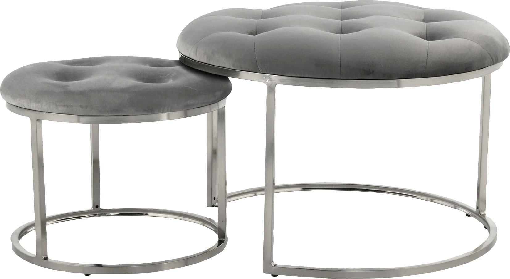Kayoom Polstergarnitur "Hocker Becky 825 2er-Set, runde Form, angesagter Re günstig online kaufen
