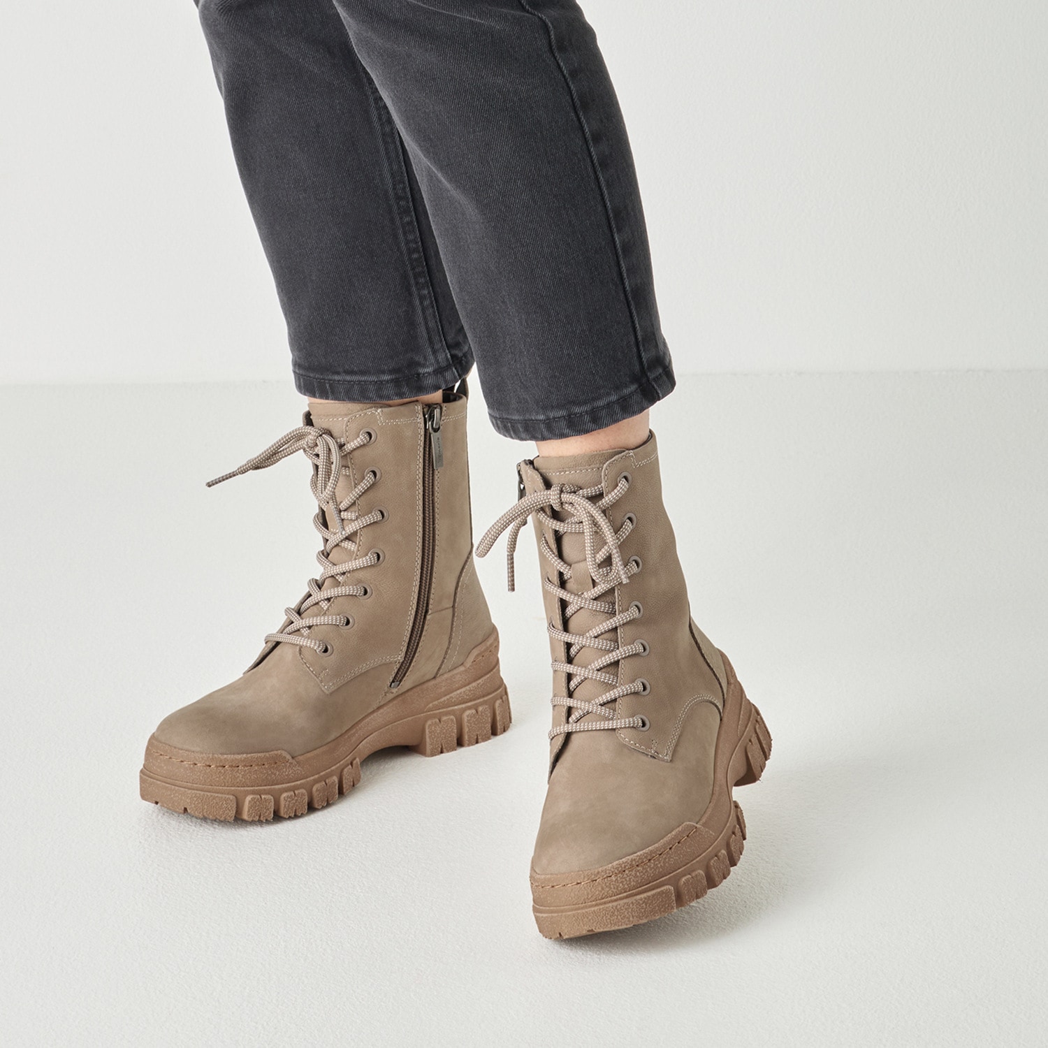 Tamaris Schnürstiefelette  Blockabsatz, Schnürboots mit Anziehlasche
