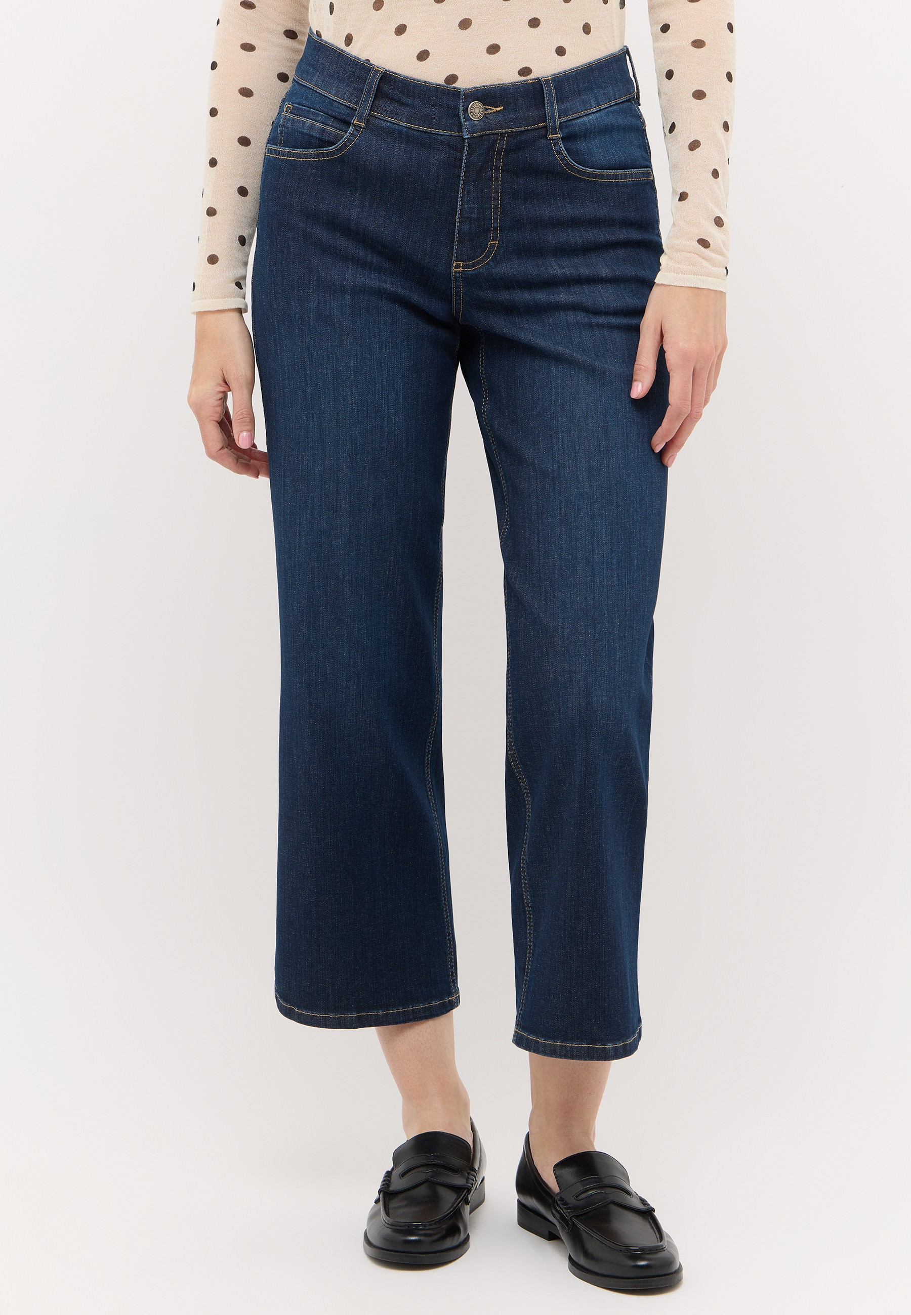 ANGELS 7/8-Jeans "LAIA" weite Passform, aus Baumwollmischung, mit Gürtelschlaufen