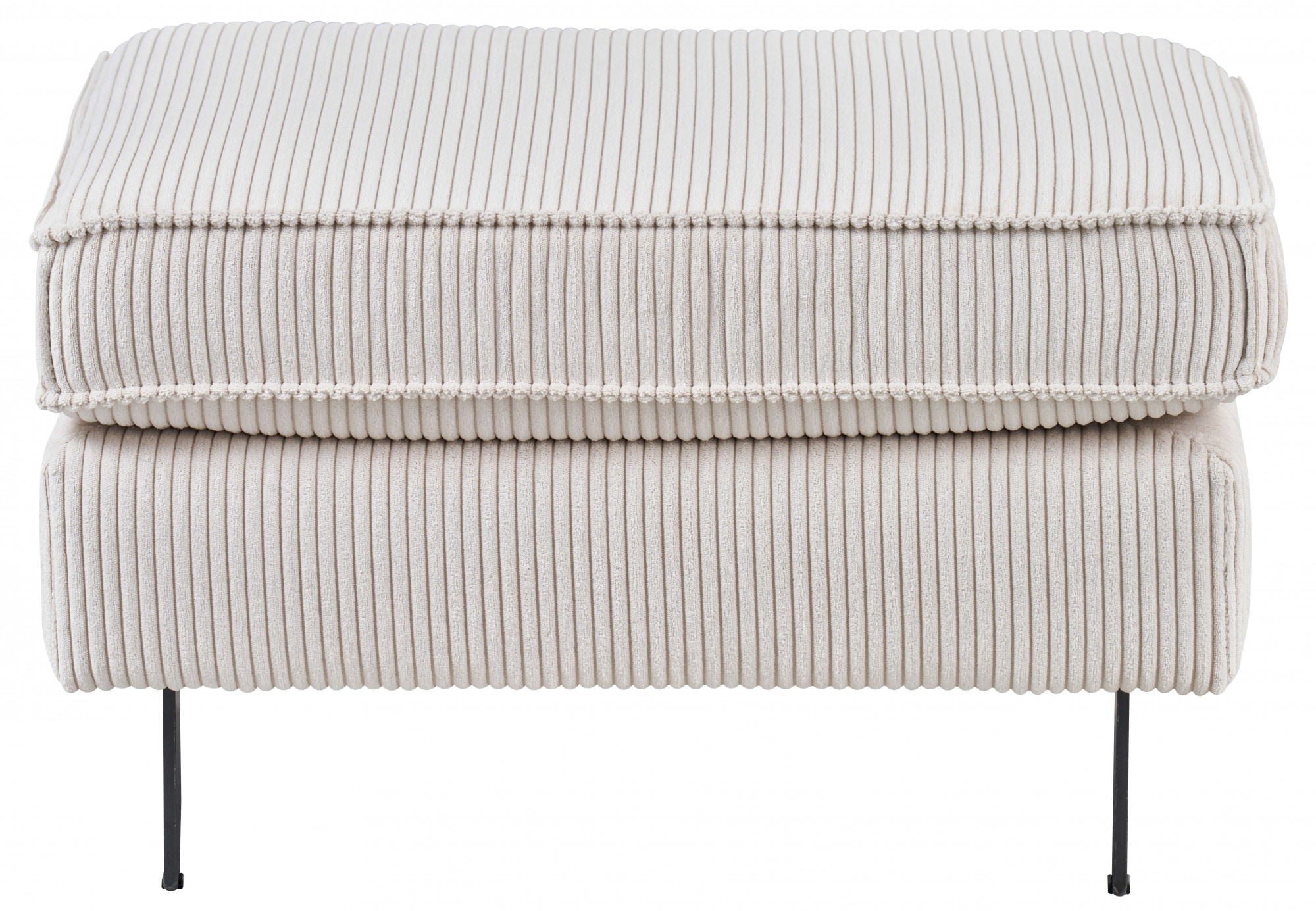 Home affaire Polsterhocker »Pinto« mit Keder, Metallfüßen und auch in Cord Bezug erhältlich