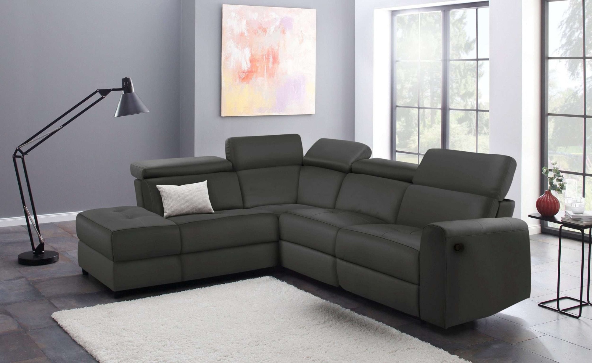 Home affaire Ecksofa »Sentrano, L-Form,«, 273 cm, man. o. elektr. Relaxfunktion und USB/Kopfverstellung