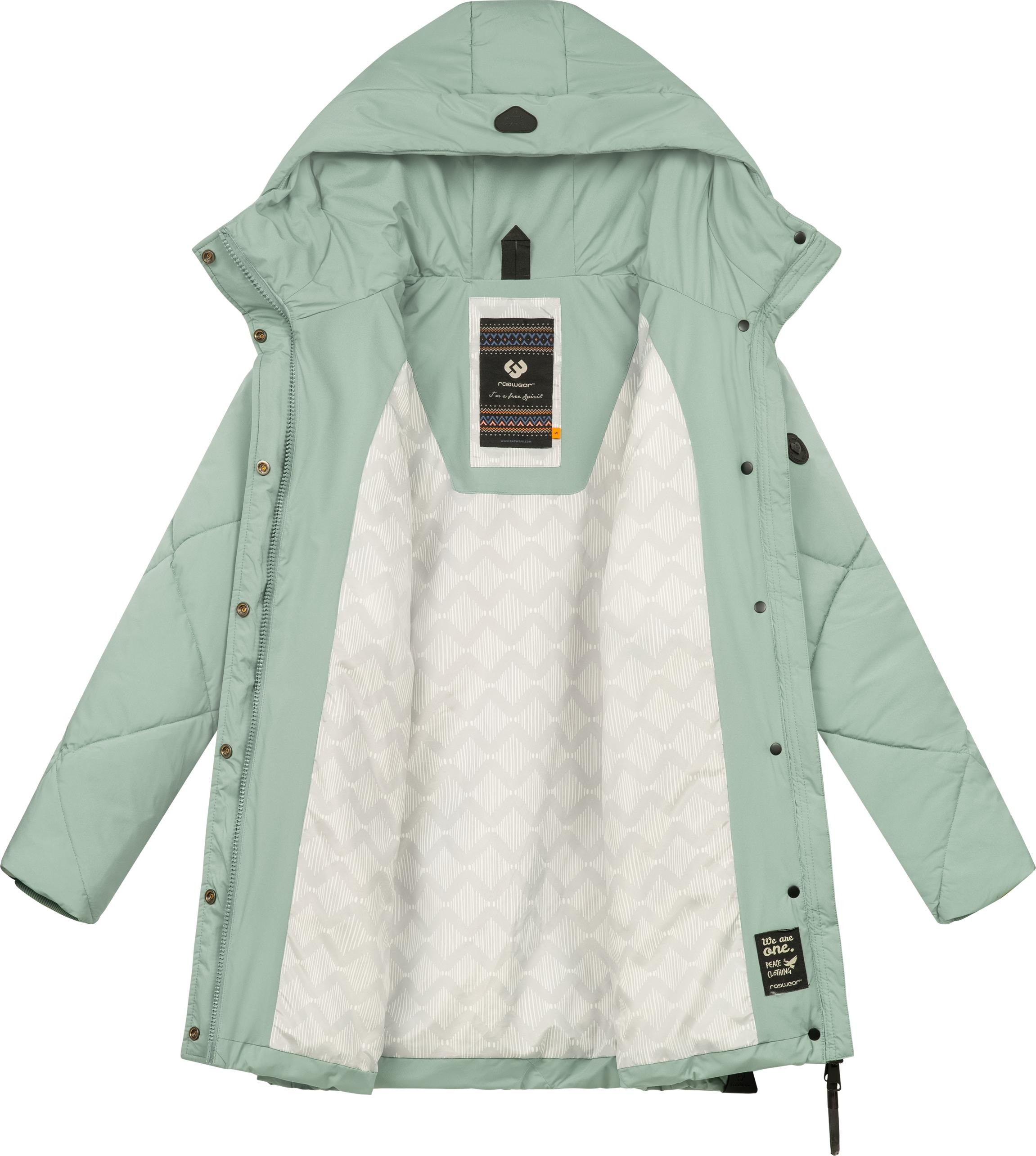 Ragwear Steppmantel »Diamanta«, Wasserdichter Damen Kurzmantel mit Kapuze