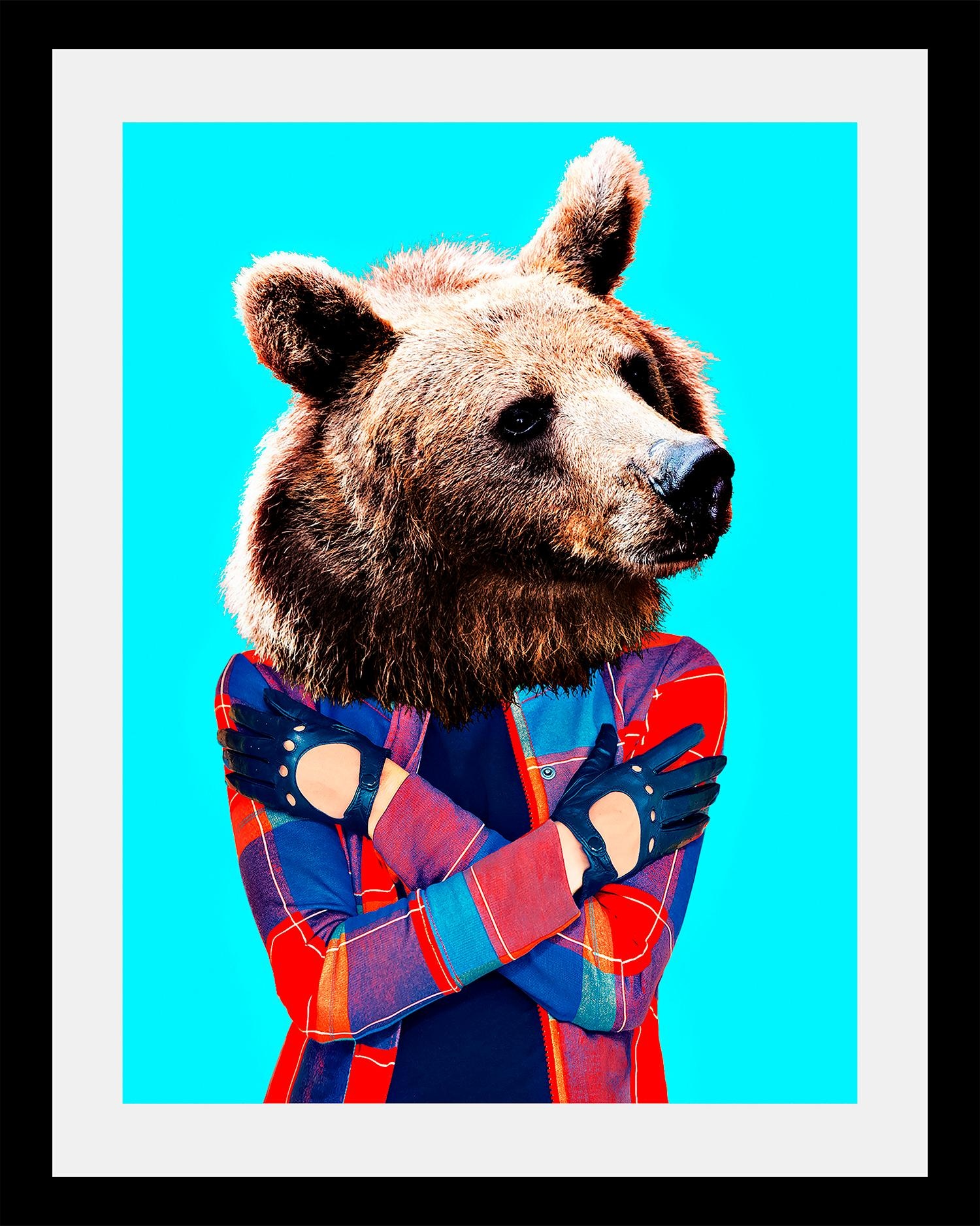 queence Bild »Bär« Art | Bär | Foto | Humor | Kunst | Tiere HD Premium Poster-Druck inkl. Holzrahmen