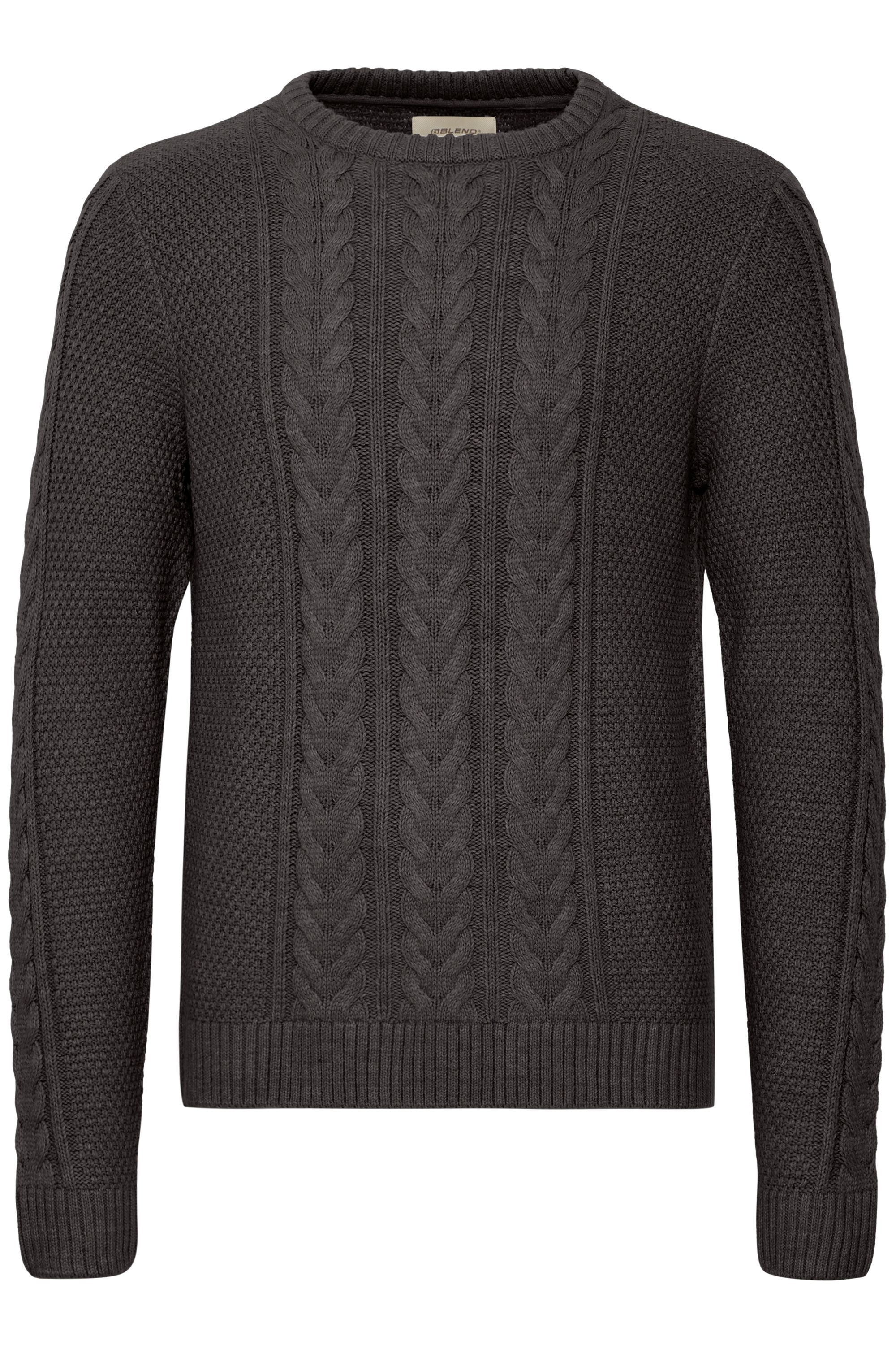Blend Strickpullover "BHBASIM" Klassischer Grobstrickpullover mit Zopfmuste günstig online kaufen
