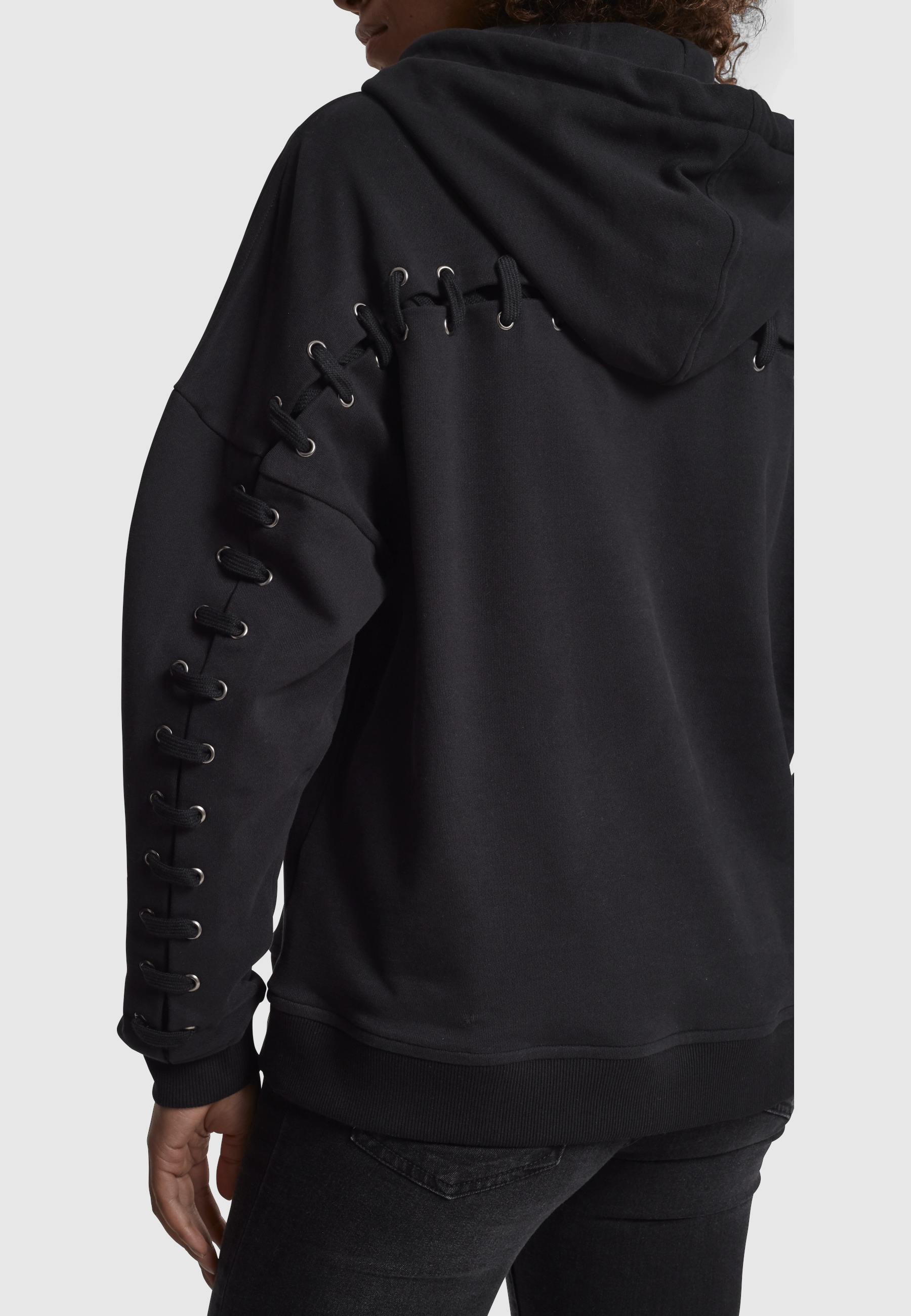 URBAN CLASSICS Sweatshirt »Urban Classics Damen Ladies Laced-Up Hoody«, 1
