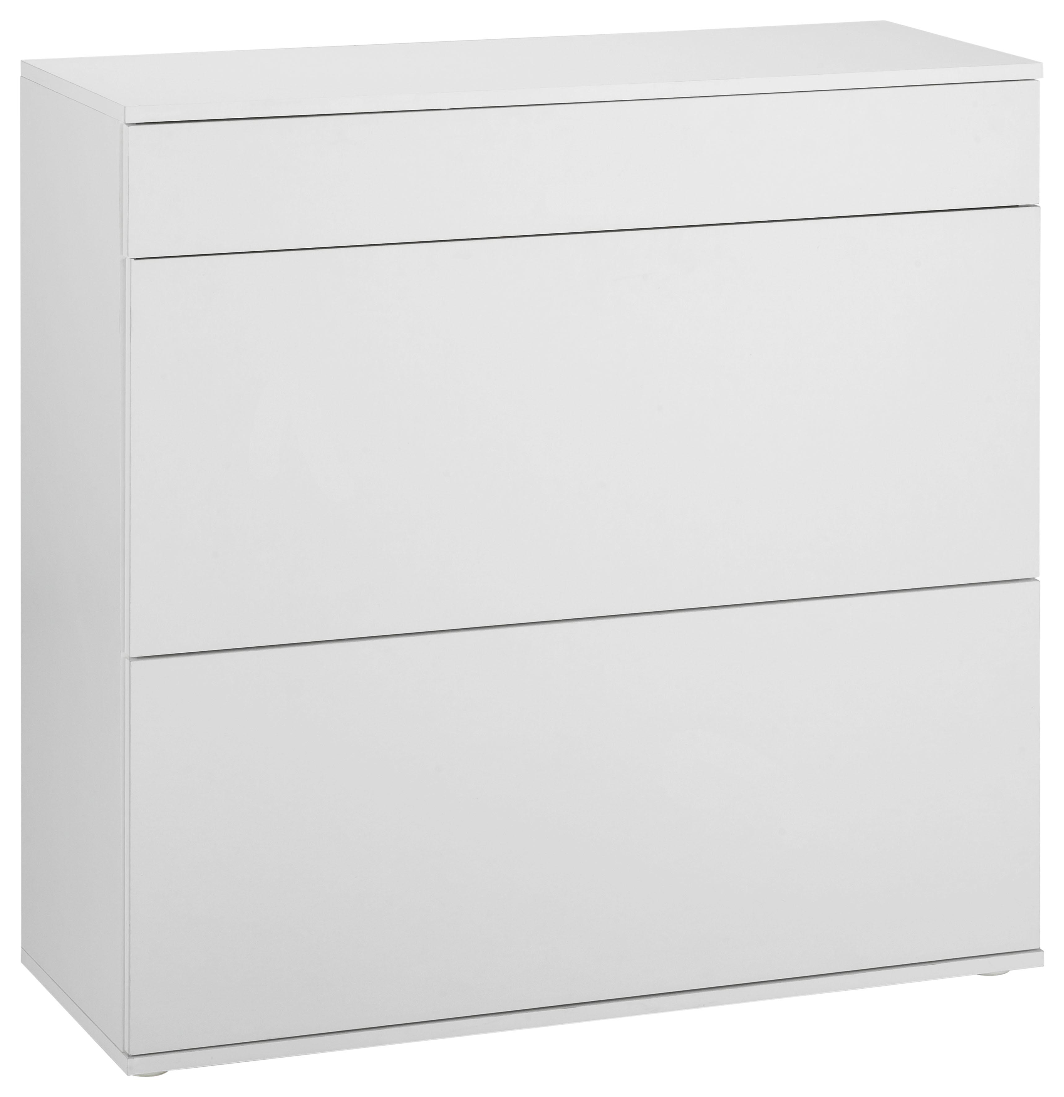 borchardt Möbel Schuhschrank "Torben, Schuhregal mit 4 Fächern für ca. 16 Paar Schuhe, Breite 89 cm" Push-to-open-Funktion, Schubkasten, 2 Klappen, 2 verstellbare Böden
