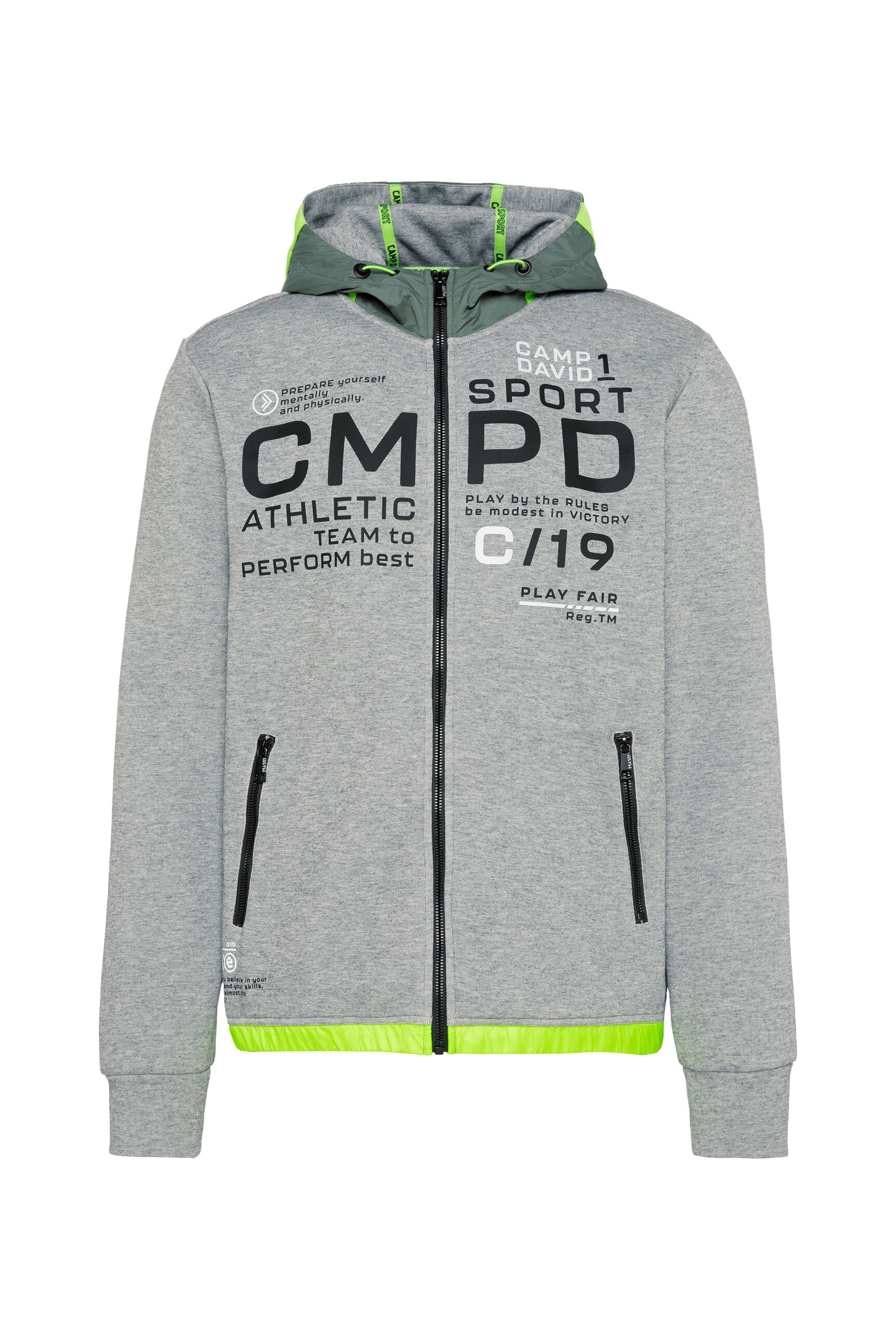 CAMP DAVID Kapuzensweatjacke, mit verstellbarer Kapuze