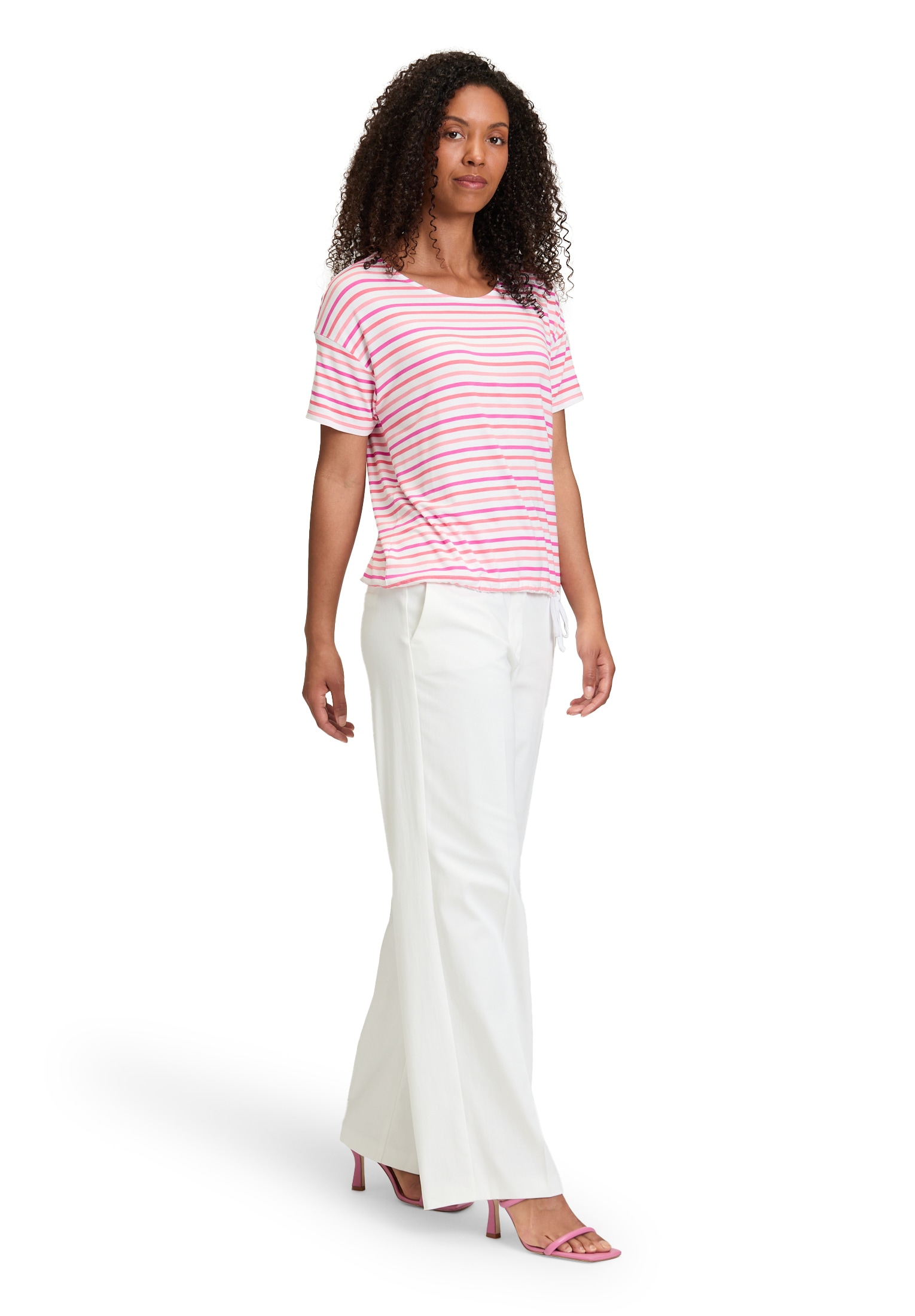 Betty Barclay Kurzarmshirt »Betty Barclay Ringelshirt mit Tunnelzug«, (1 tlg.), Druck