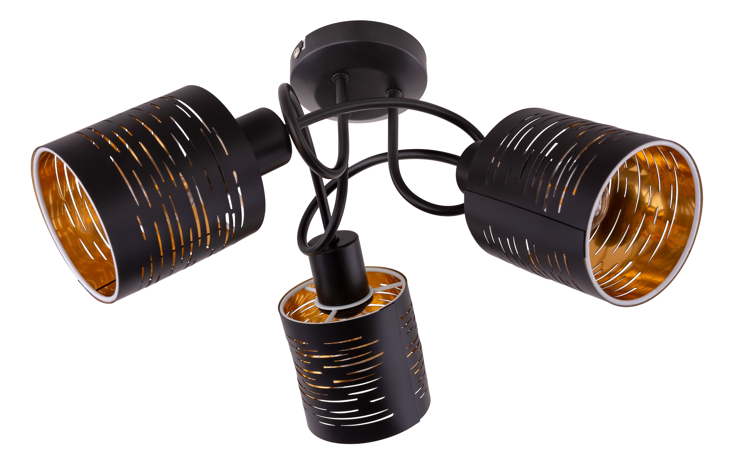 GLOBO LIGHTING Deckenleuchte »TUNNO«, Leuchtmittel E14 | ohne Leuchtmittel, Deckenlampe/goldfarben/Wohnzimmer/Flur/ø: 400mm