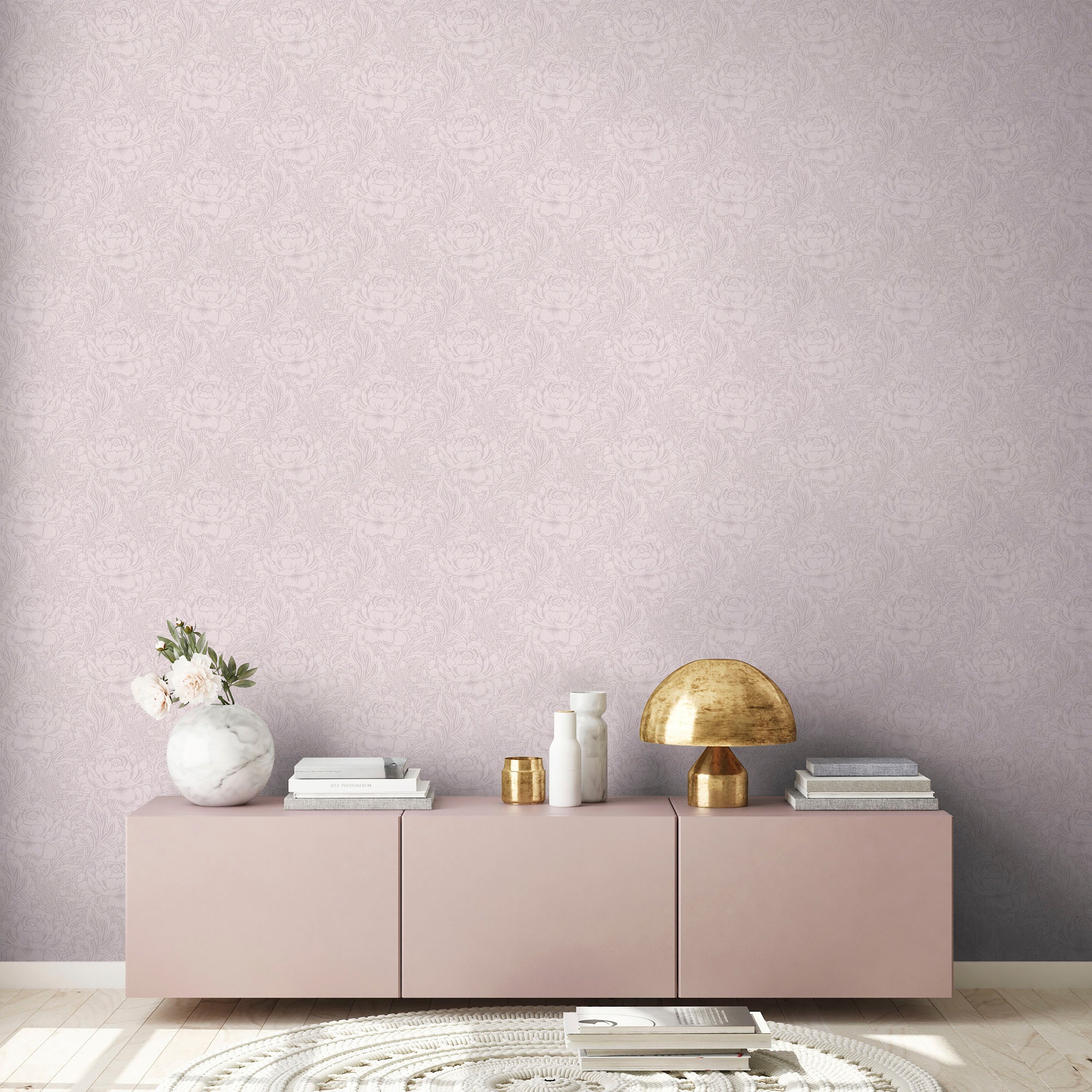 living walls Vliestapete »Mata Hari«, geblümt-floral-natürlich, Florale Tapete Blumen Tapeten Wohnzimmer Schlafzimmer Küche Anthrazit