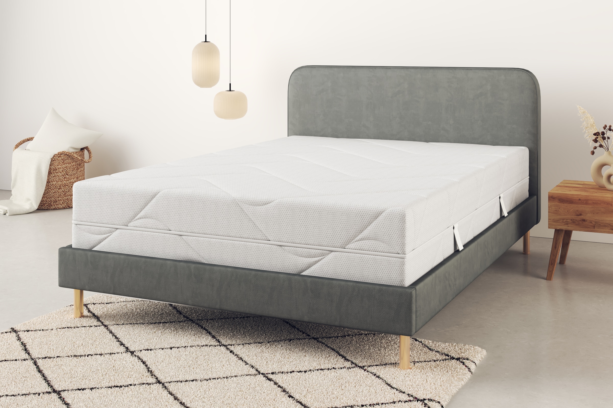 Älgdröm Taschenfederkernmatratze »NEUHEIT: Sonet 28, 7 Zonen Matratze 90x200 cm, 140x200 cm & mehr«, 28 cm hoch, 1000 Federn, (1 St., 1-tlg.), Wendematratzen H2/H3/H4, ergonomisch, atmungsaktiv, Hypersoftschaum
