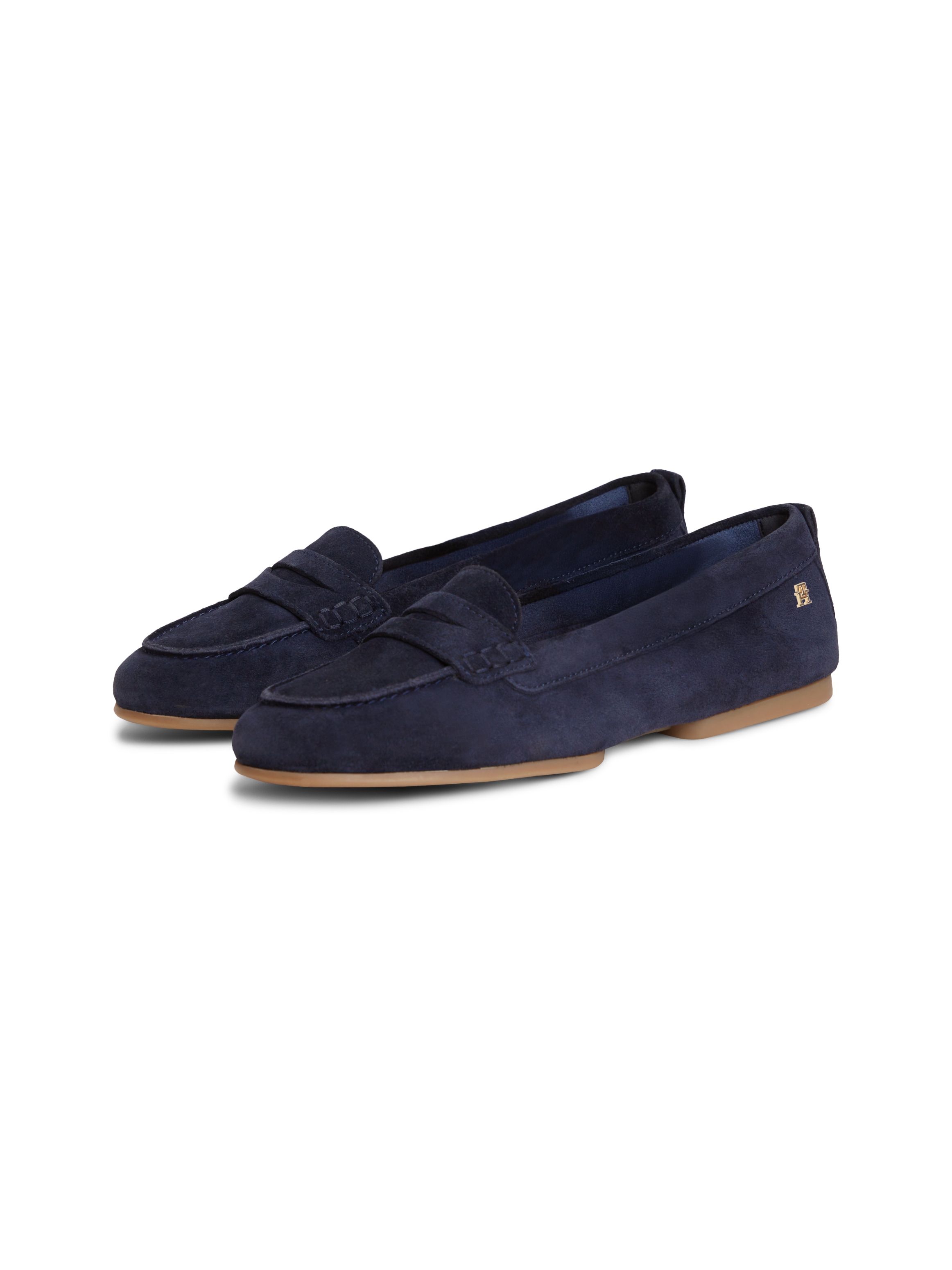 Tommy Hilfiger Loafer "TH FLEX SUEDE LOAFER BALLERINA" Schlupfschuh, Slipper, Pennyloafer im Mokassin-Stil