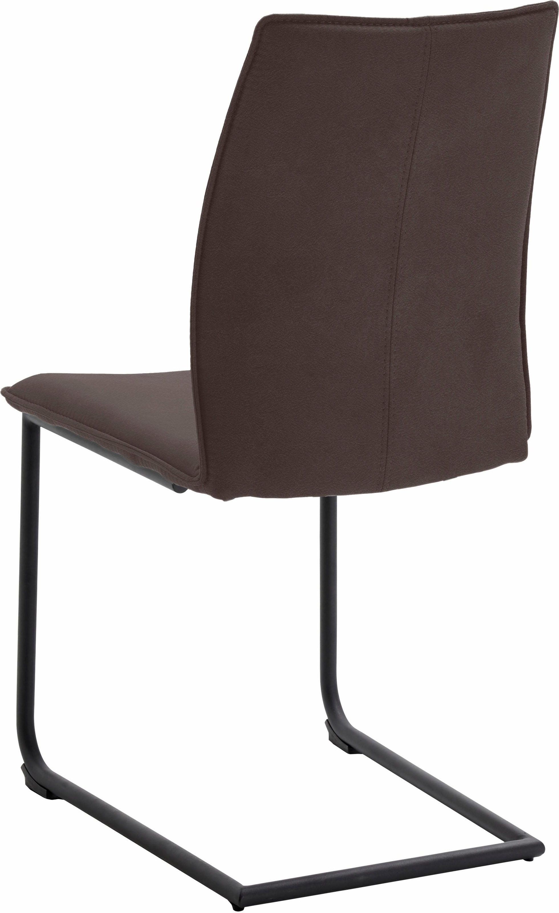 NIEHOFF SITZMÖBEL Freischwinger »Capri«, (Set), 2 St., Leder PRISMA, Gestell aus Eisen, Bezug in Microfaser oder Leder
