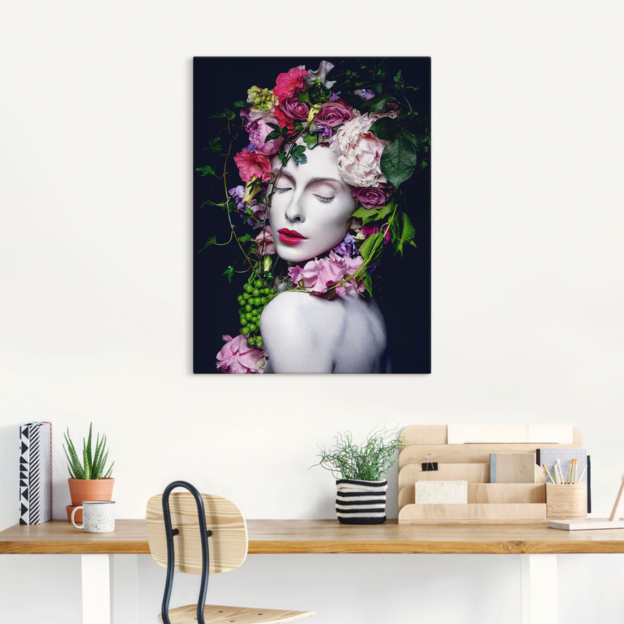 Artland Wandbild "Schöne Blumenkönigin" Bilder von Frauen 1 Stk. tlg. als A günstig online kaufen