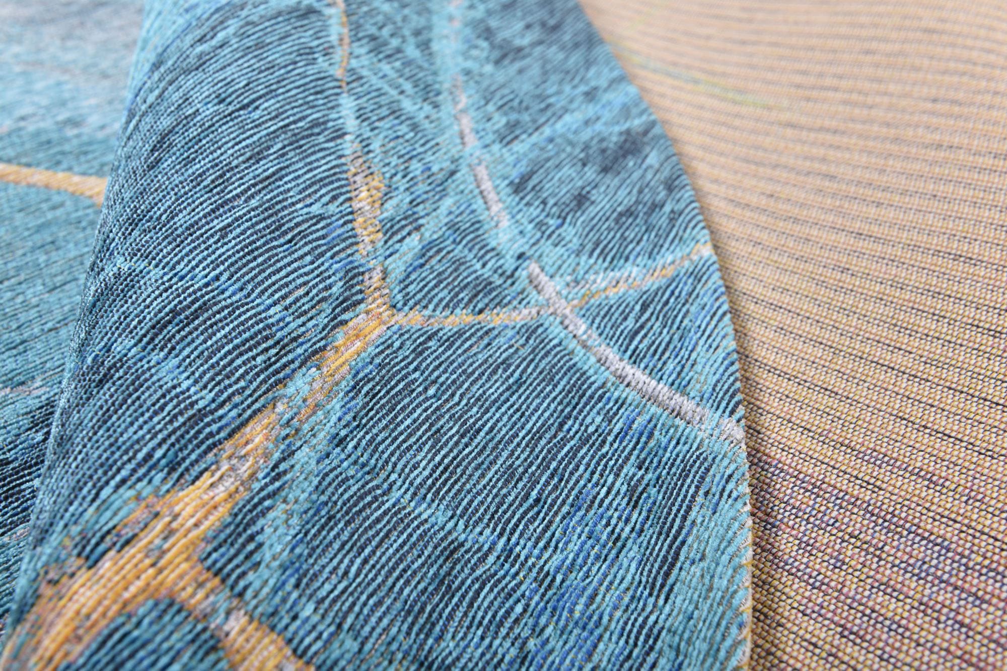 Gino Falcone Teppich »Cosima-110«, rund, 3 mm Höhe, flachgeweber Jaquard-Teppich, mit Chenillegarn, modernes Design