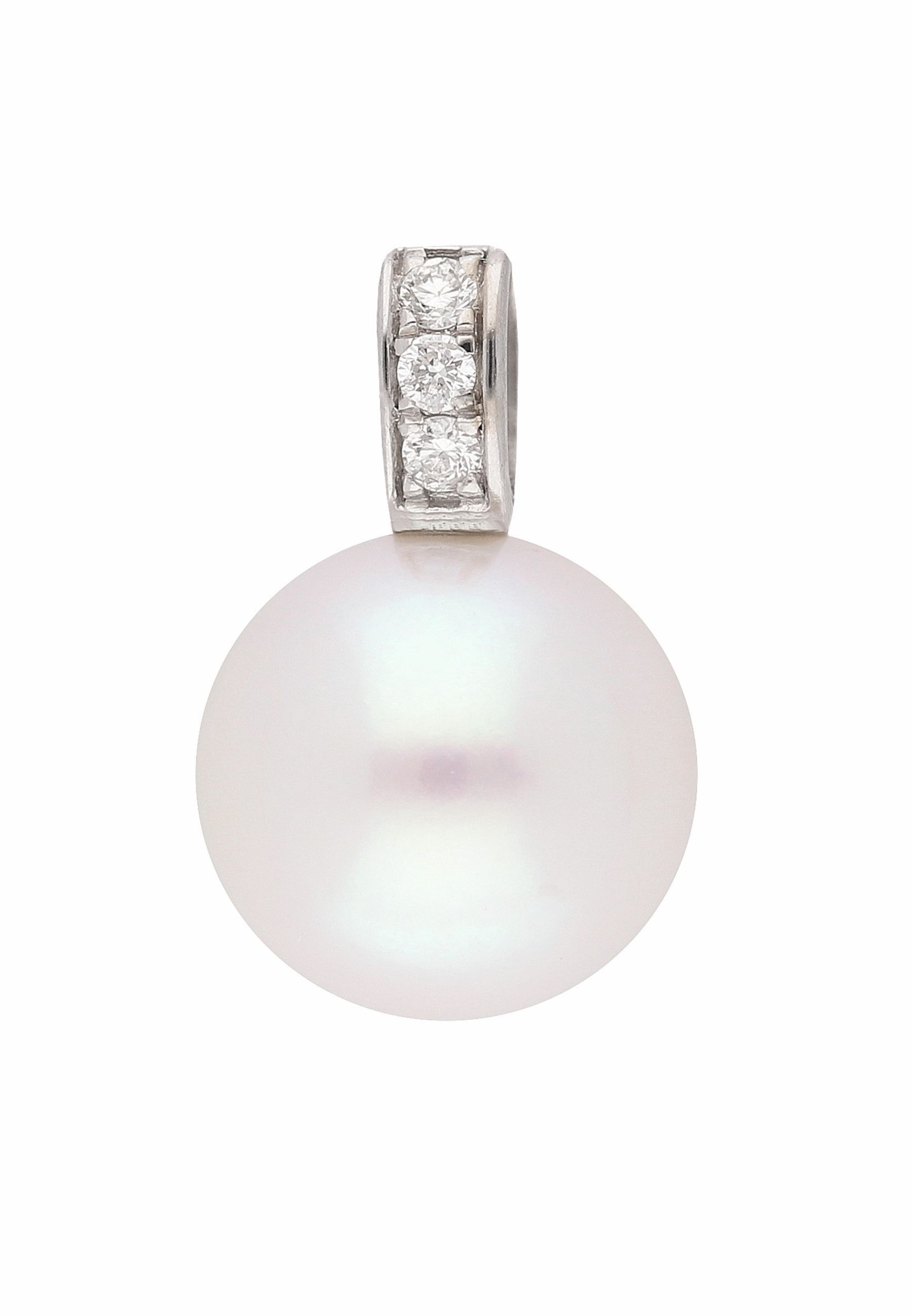 Adelia´s Kettenanhänger »Damen 585 Weißgold Anhänger mit Diamant und Süßwasserperle«, mit Diamant und Süßwasserperle für Damen