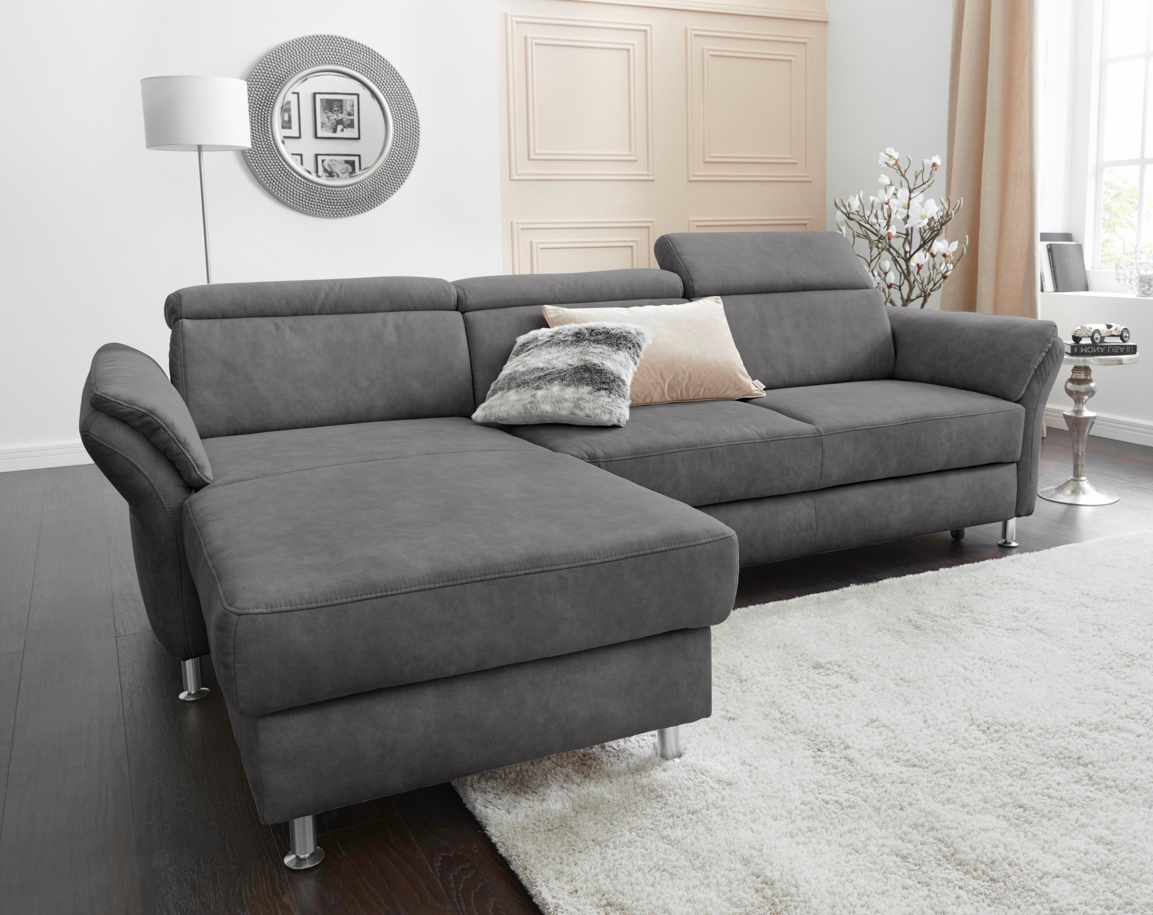 sit&more Ecksofa "Avignon L-Form" Kopfteilverstellung, wahlweise mit Schlaffunktion und Bettkasten