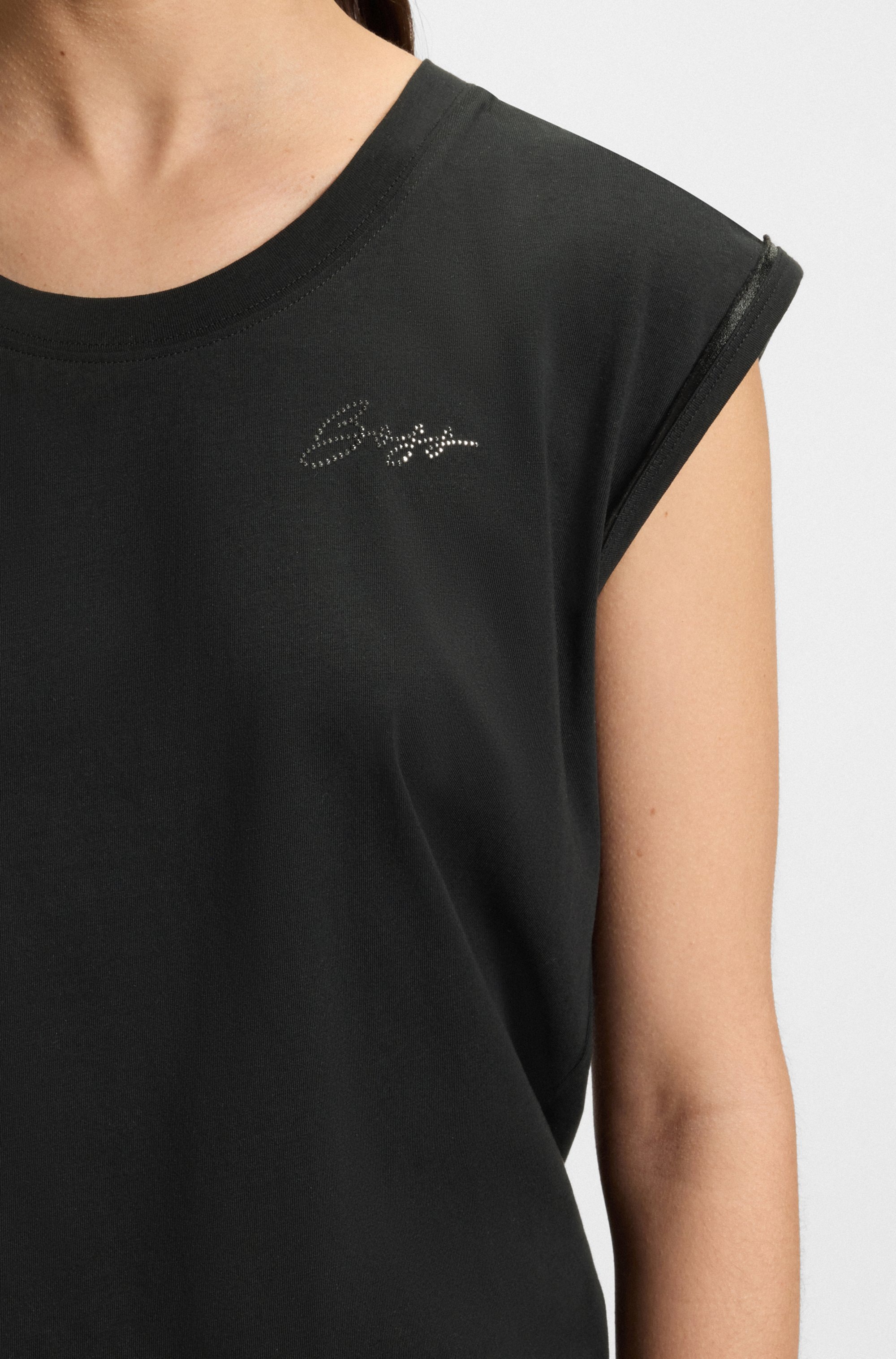 BOSS ORANGE Rundhalsshirt "Elai Premium Damenmode", im Relaxed Fit, ärmello günstig online kaufen