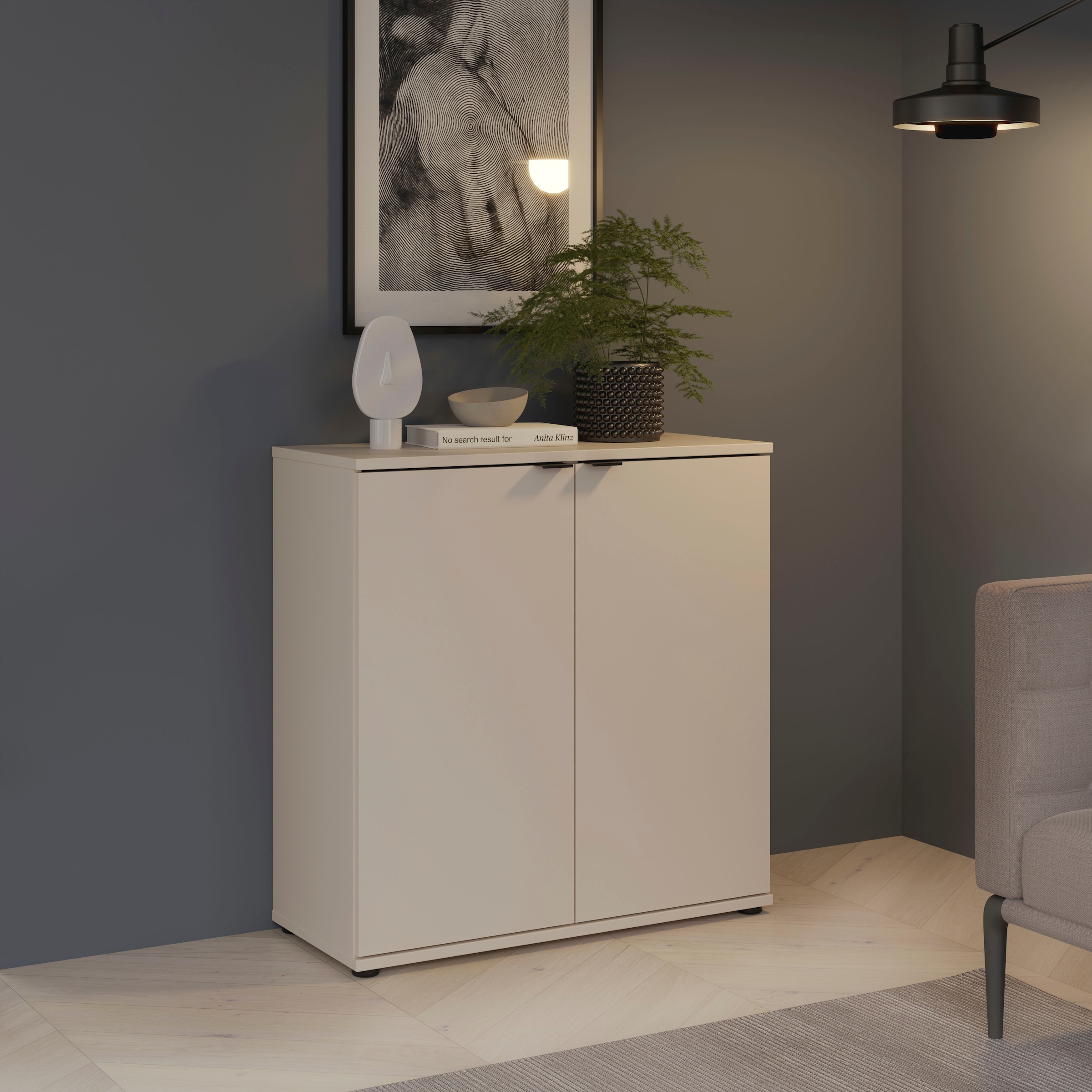 FORTE Kommode »Ganymede« Kommode, Stauraum, Metallgriffe, 4 Dekore, Breite 80,1cm