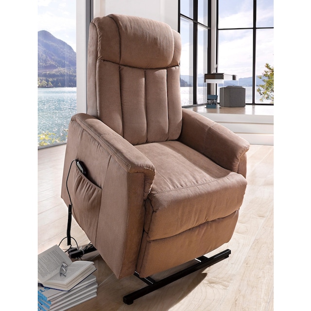 »Delphi Taschenfederkern BAUR Collection Relaxfunktion TV-Sessel Stahlwellenunterfederung mit Duo und Aufstehhilfe«, mit | elektrischer