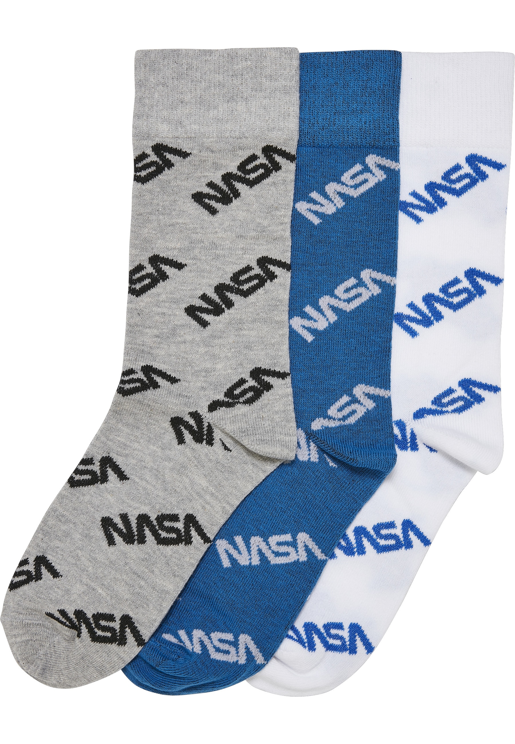 MisterTee Basicsocken "MisterTee Unisex NASA Allover Socks Kids 3-Pack" 1 Paar tlg.