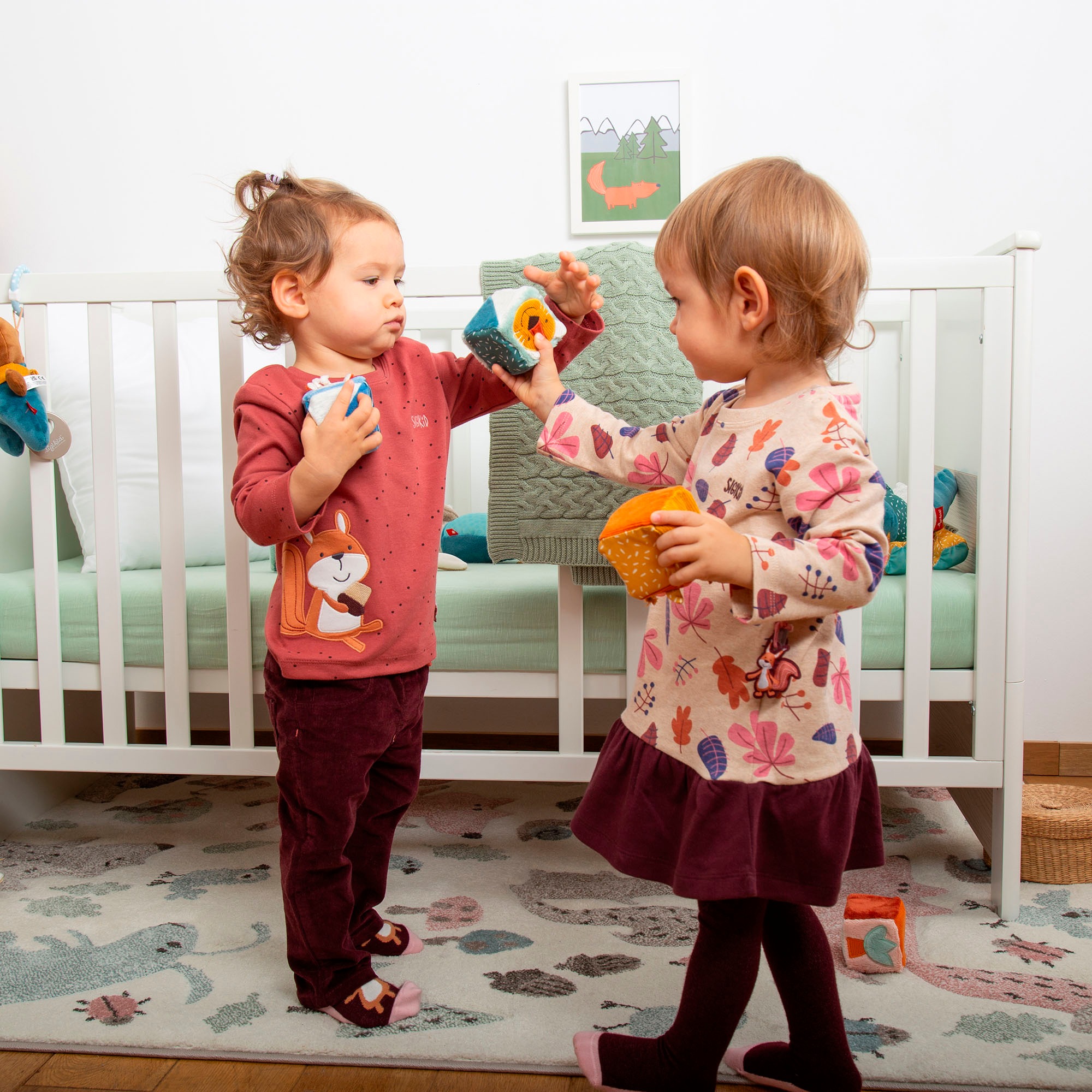 Sigikid Greifspielzeug »PlayQ, Yellow, Aktiv-Würfel Set«