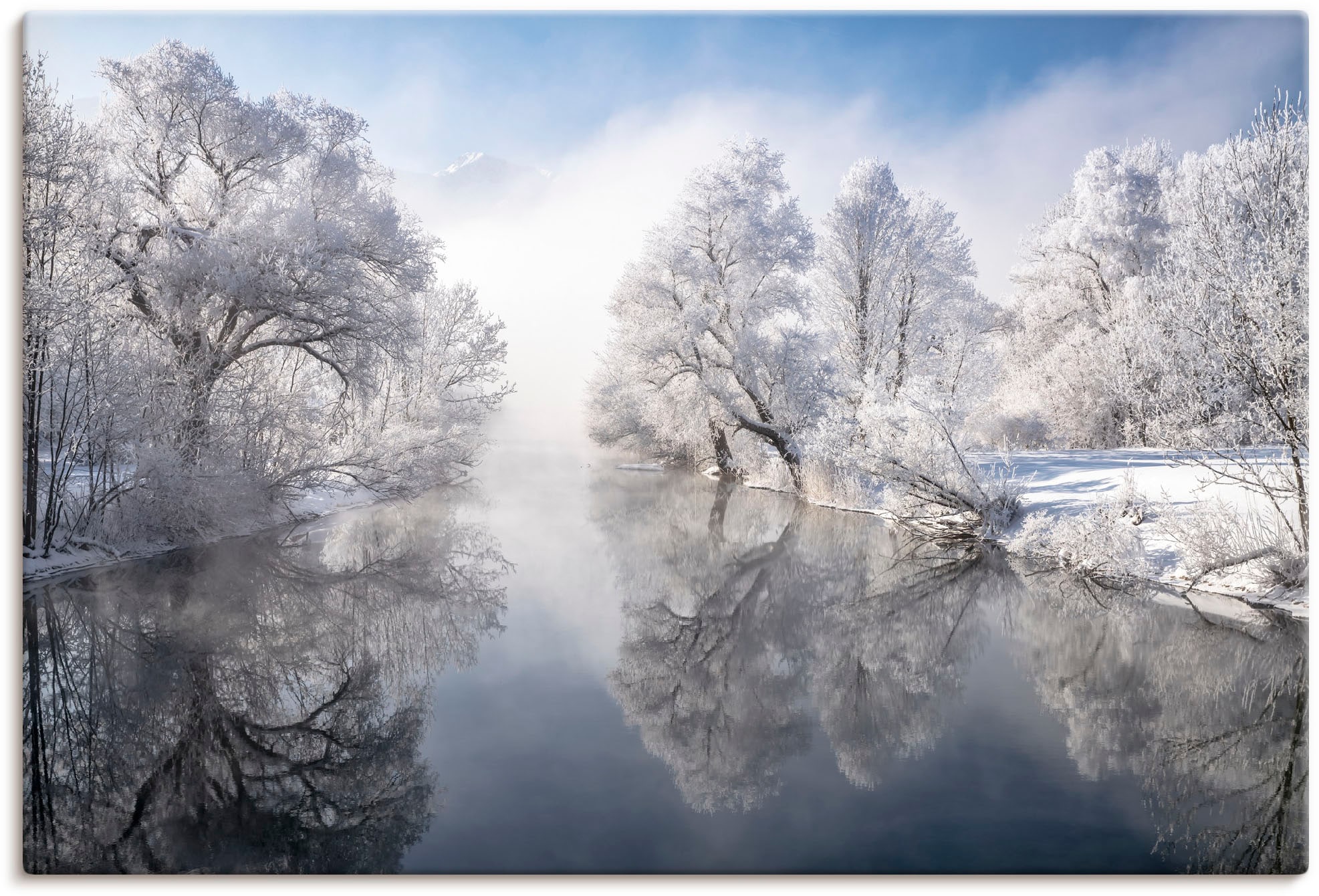 Artland Wandbild "Winter in Oberbayern", Seebilder, (1 St.), als Leinwandbi günstig online kaufen