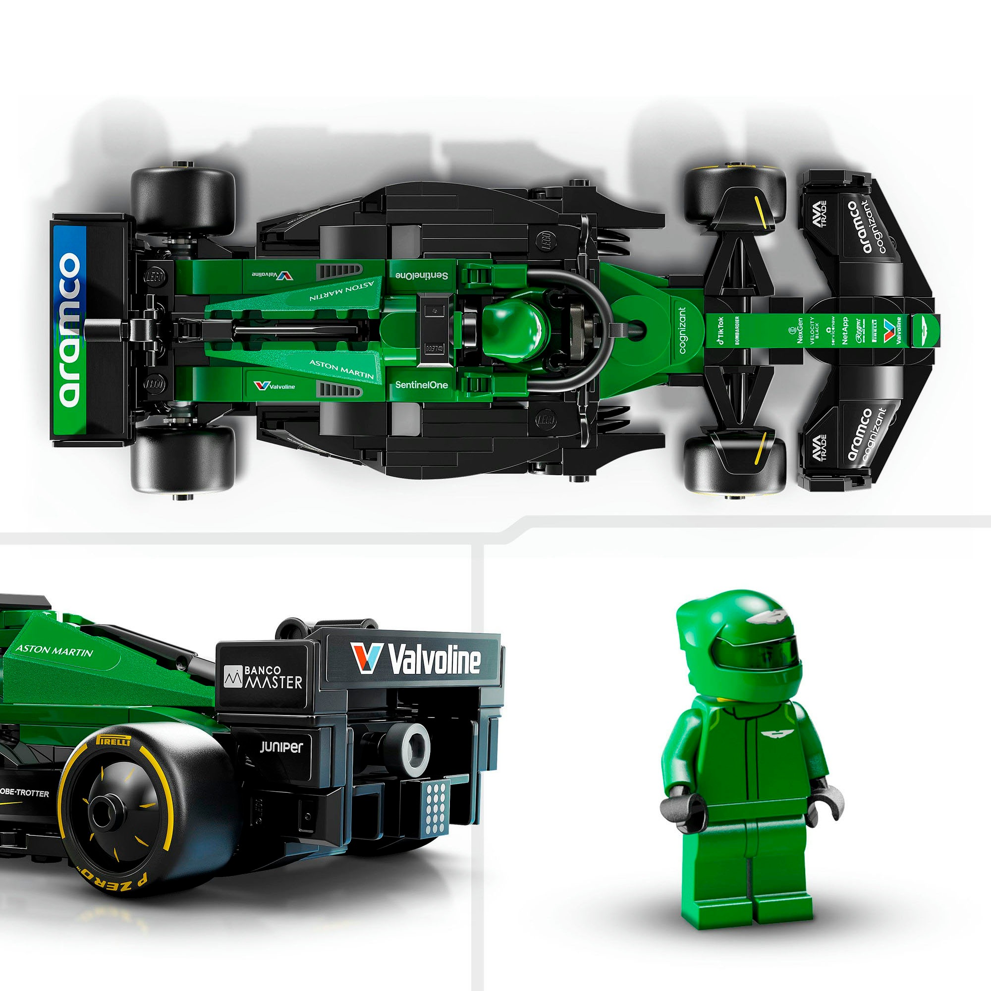 LEGO® Konstruktionsspielsteine »Aston Martin Aramco F1® AMR24 Rennauto (77245), LEGO® Speed Champions«, (269 St.), Made in Europe
