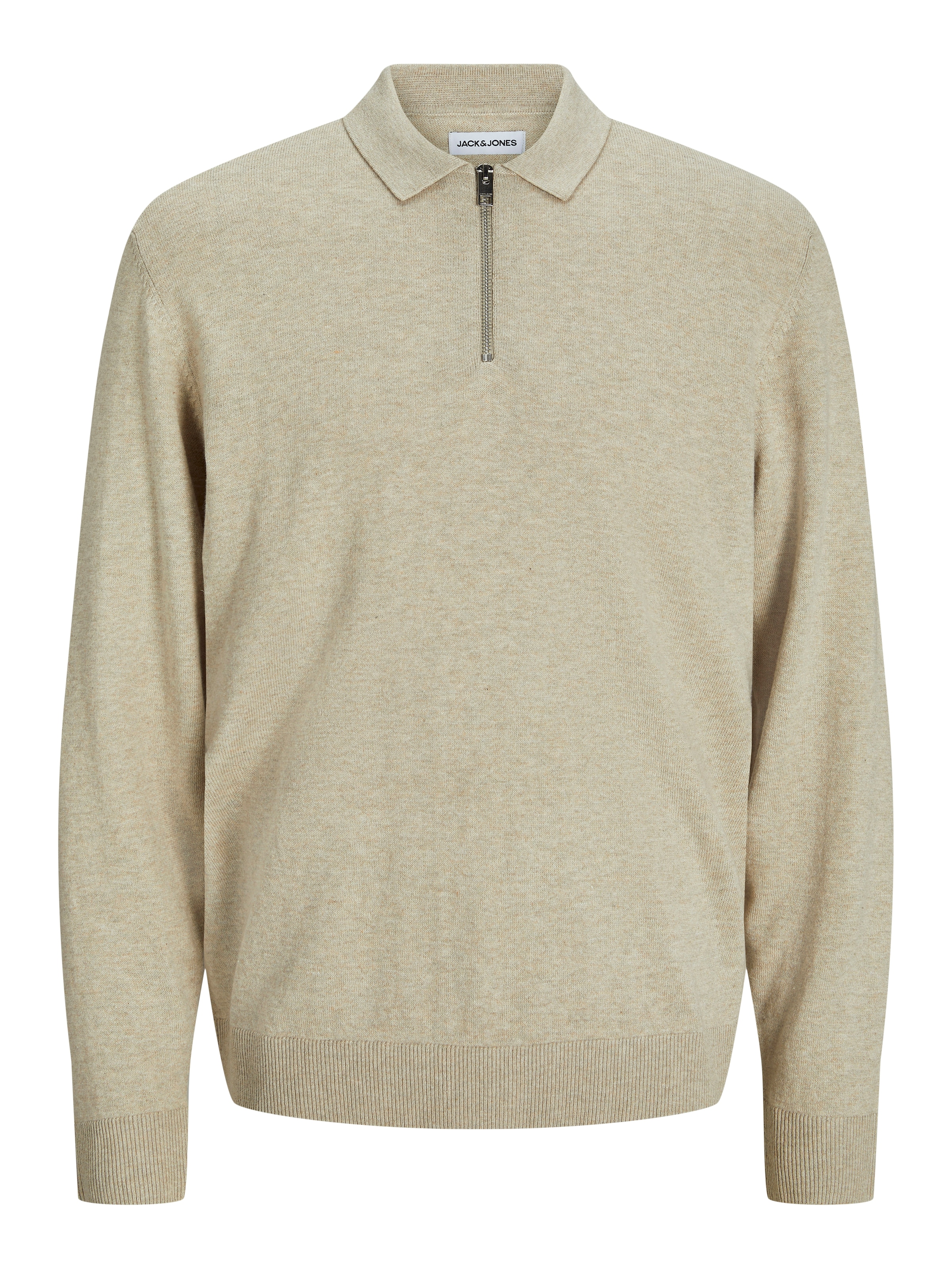 Jack & Jones Polokragenpullover "JJEEMIL KNIT POLO HALF ZIP LS NOOS", mit Polo Kragen