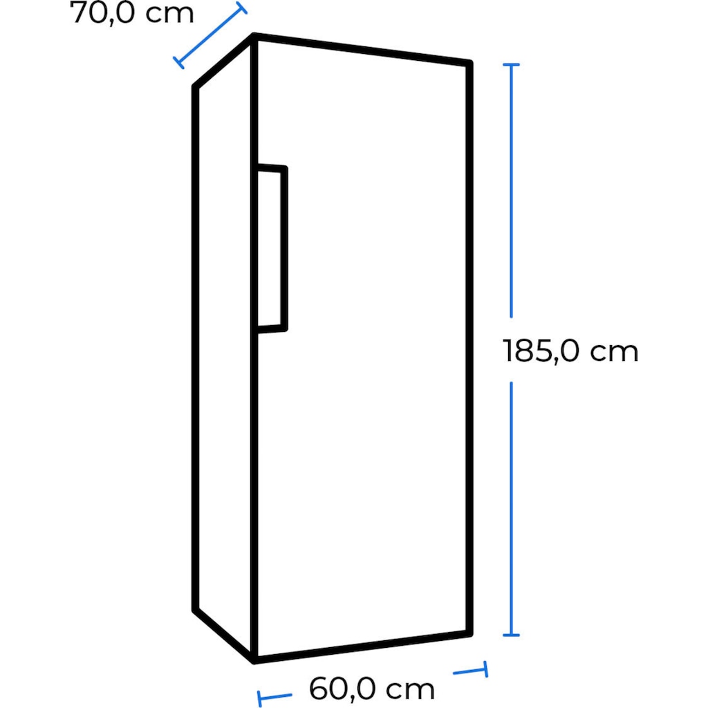 exquisit Vollraumkühlschrank »KS360-V-HE-040D«, KS360-V-HE-040D, 185 cm hoch, 60 cm breit